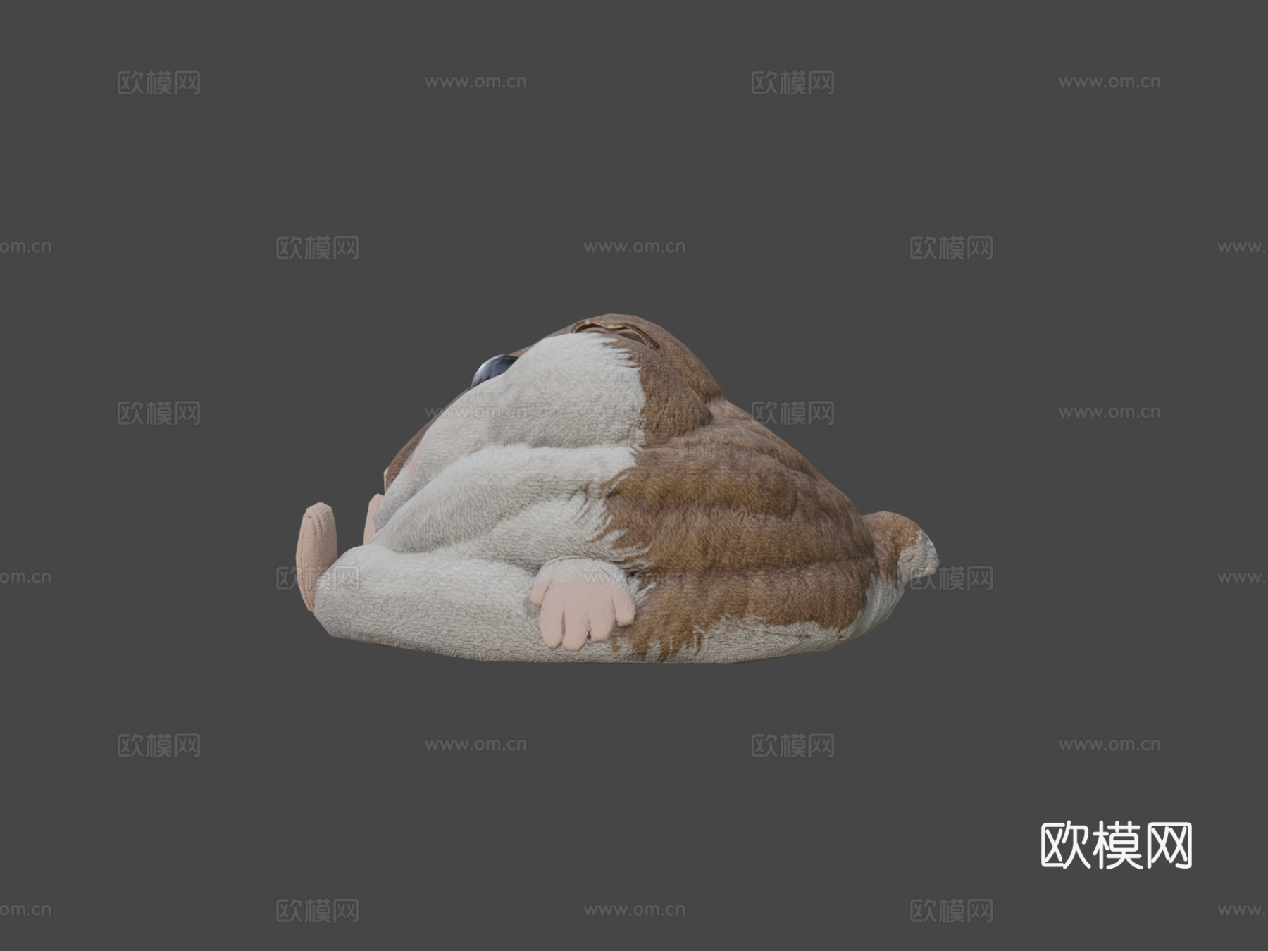 压扁的仓鼠玩偶奎奇3d模型