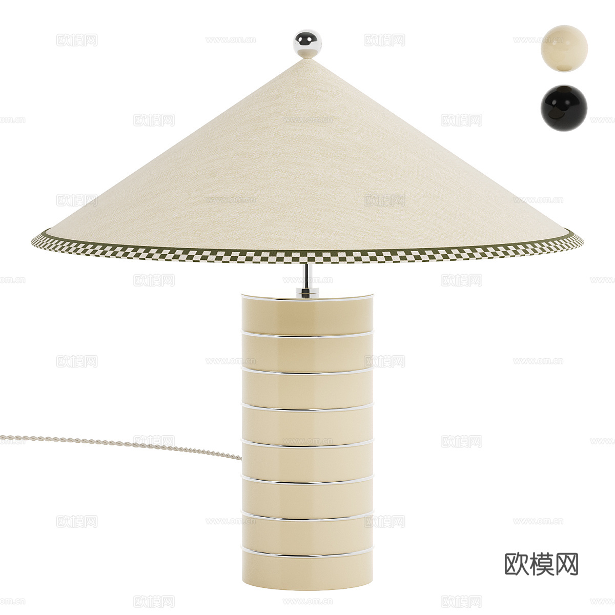 现代弗朗西斯台灯3d模型下载（渲染图1）