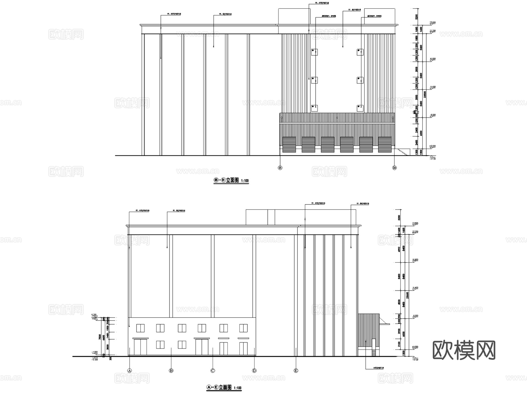 金沙农产品冷链体系高低温冷库建筑CAD施工图全套cad施工图