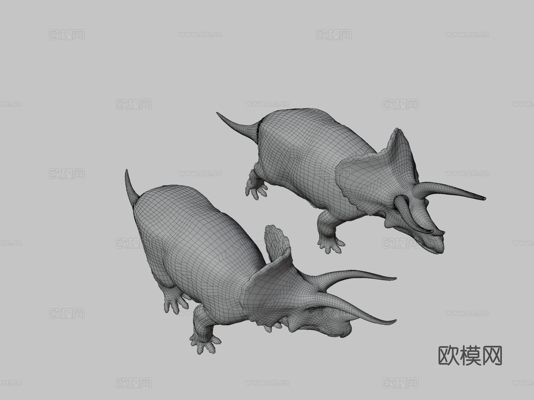 三角龙3d模型下载（渲染图4）