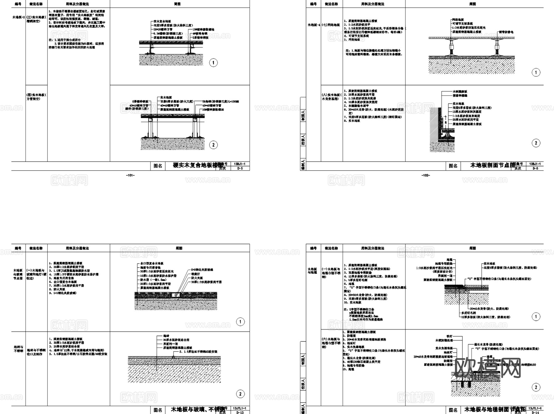 金螳螂地面墙面顶面室内装饰节点工艺做法CAD施工图集cad施工图