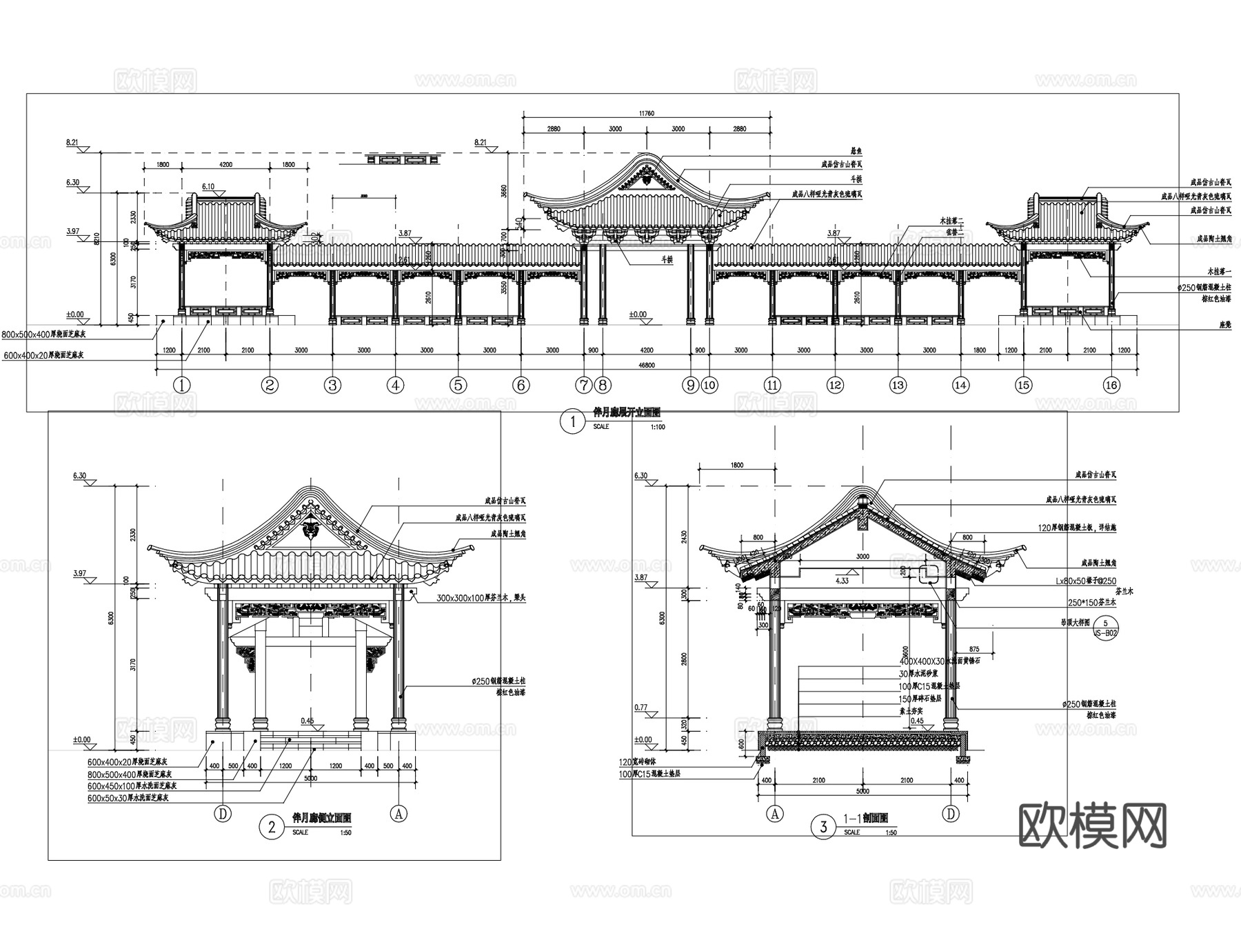 金山湖新月亮湾区滨水公园景观CAD施工图全套cad施工图