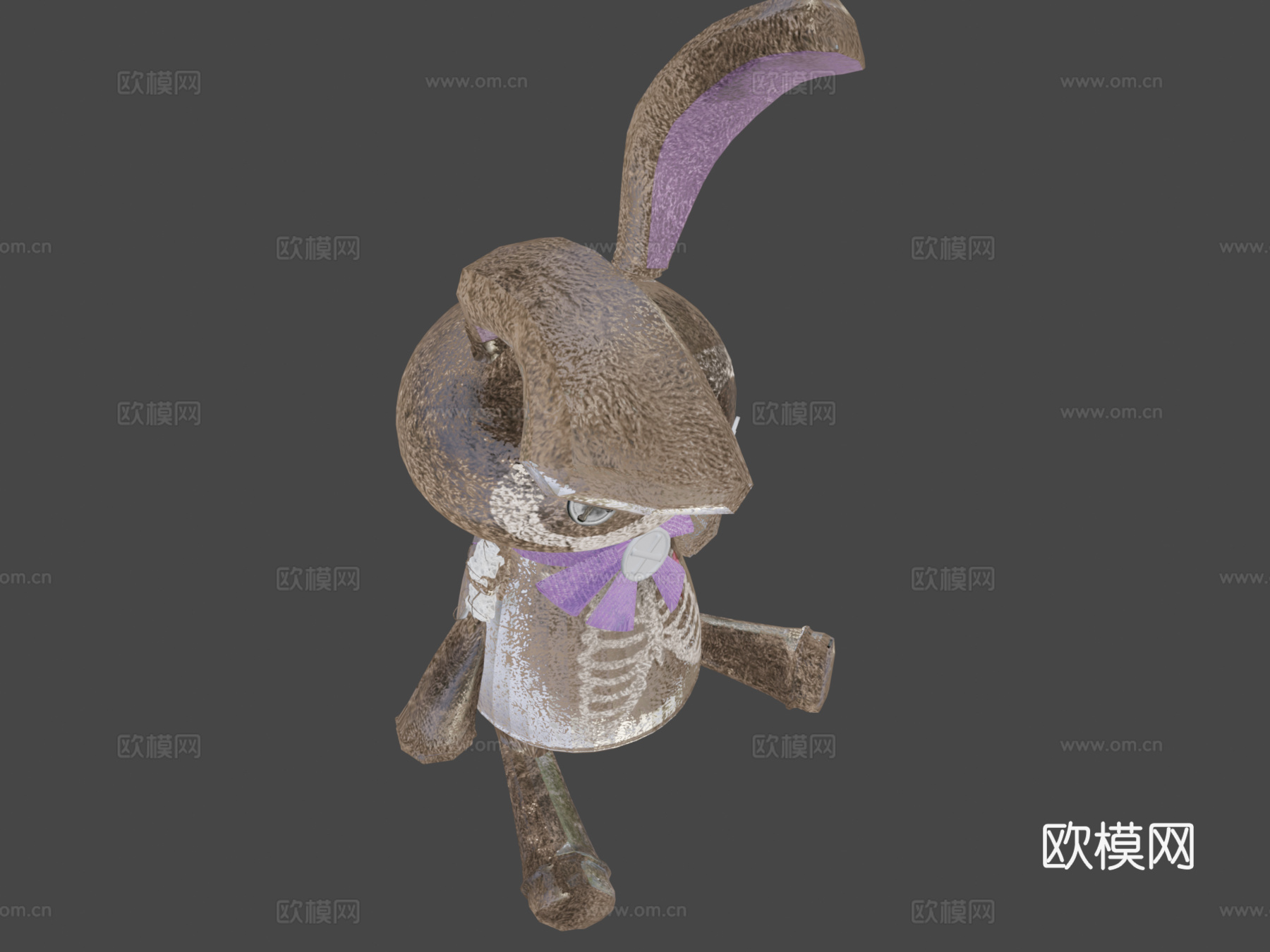 骷髅兔子毛绒玩具-可下载（胡安·加西亚·乌埃索（NekoKa3d模型下载（渲染图1）