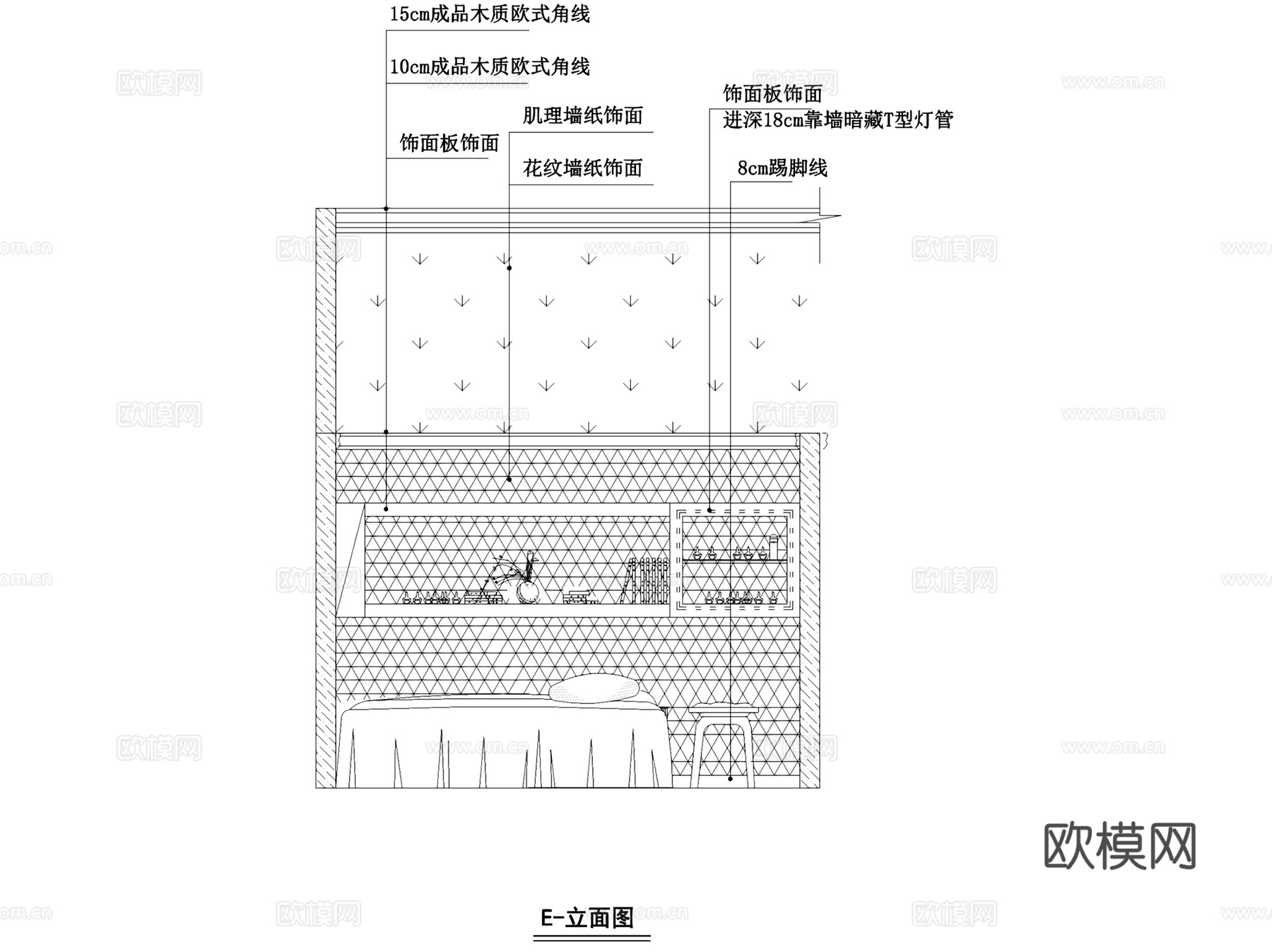 金艾艺甲舒适馆美甲店室内装饰CAD施工图整套cad施工图