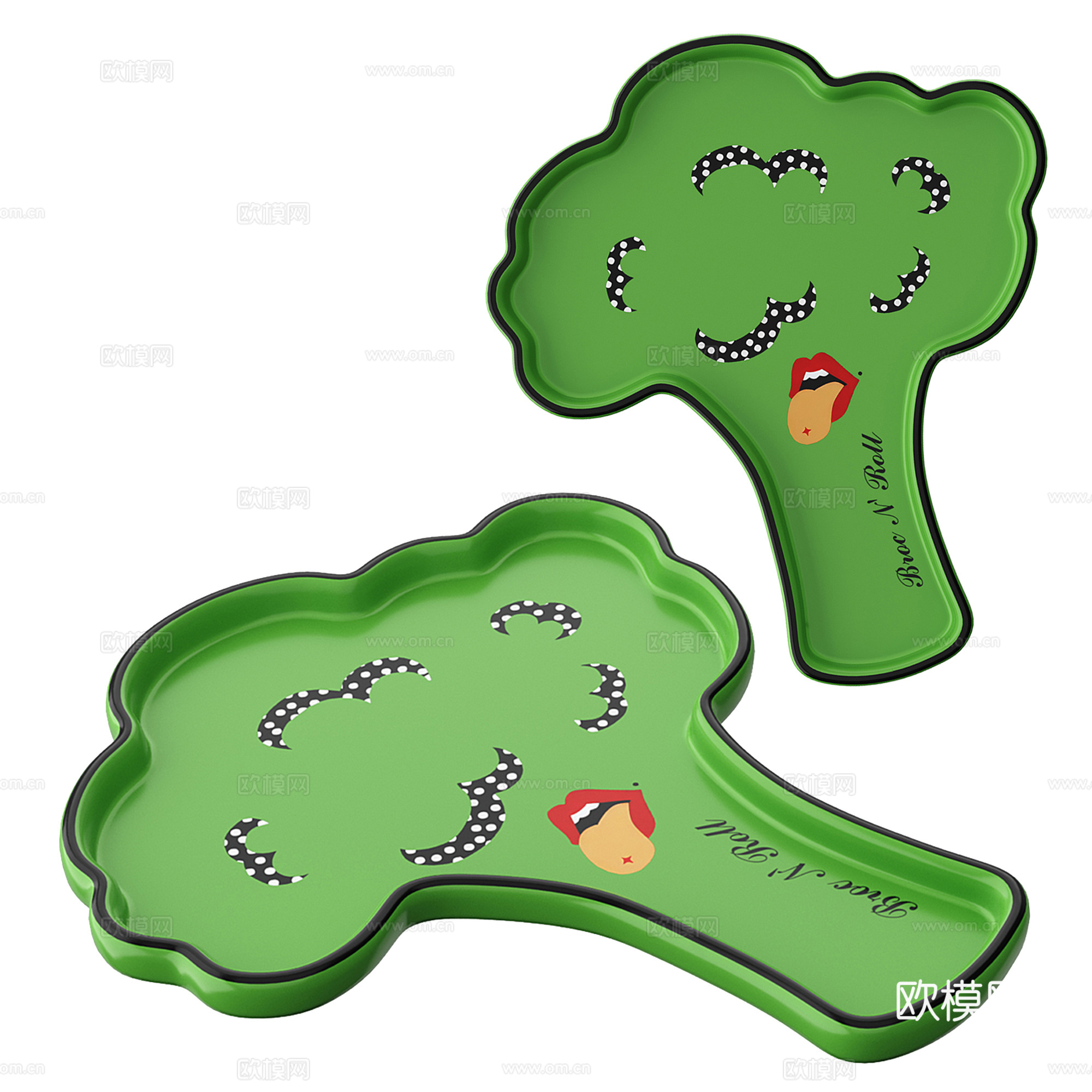 厨具卡通餐盘3d模型下载（渲染图1）