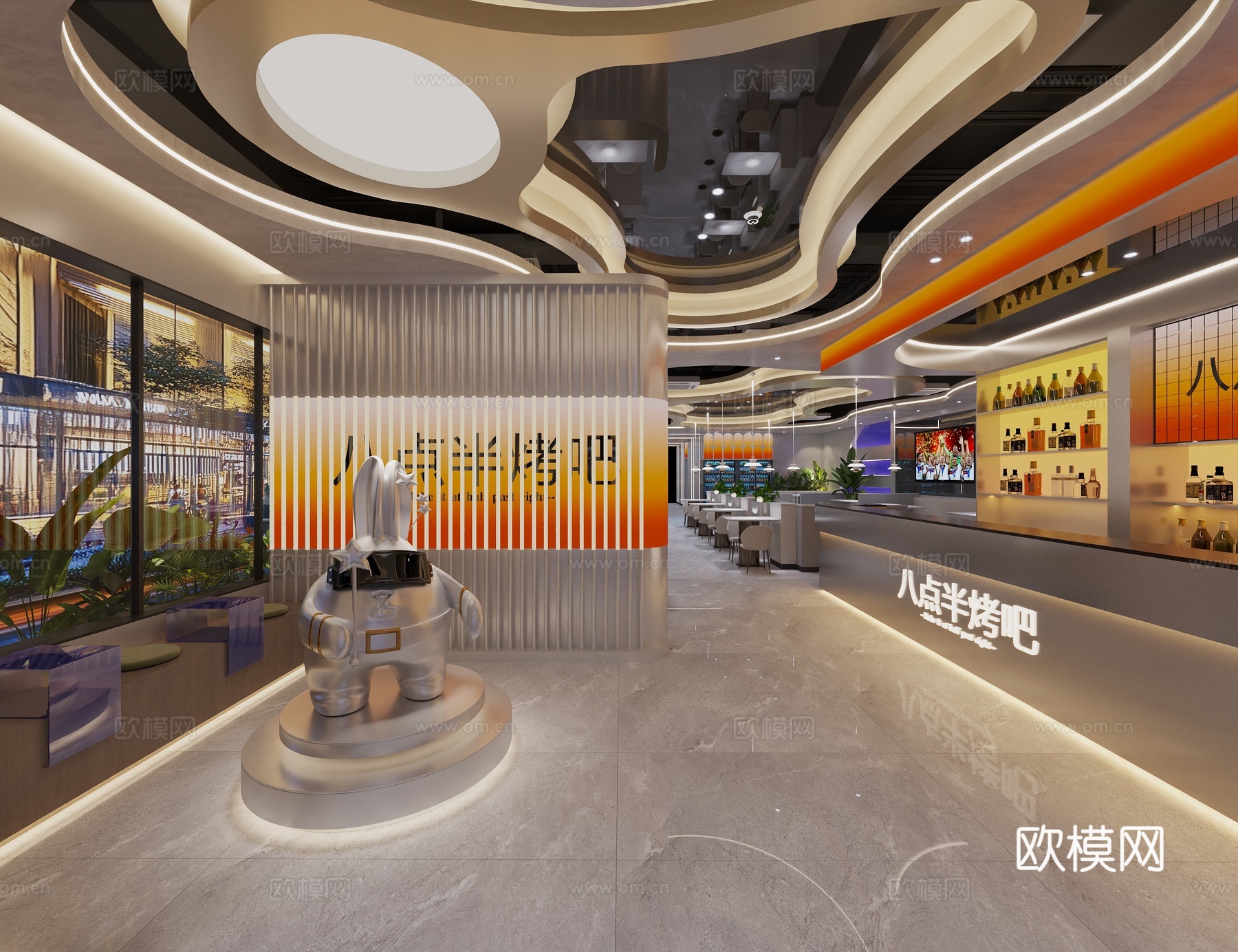 烤肉店、包厢cad施工图