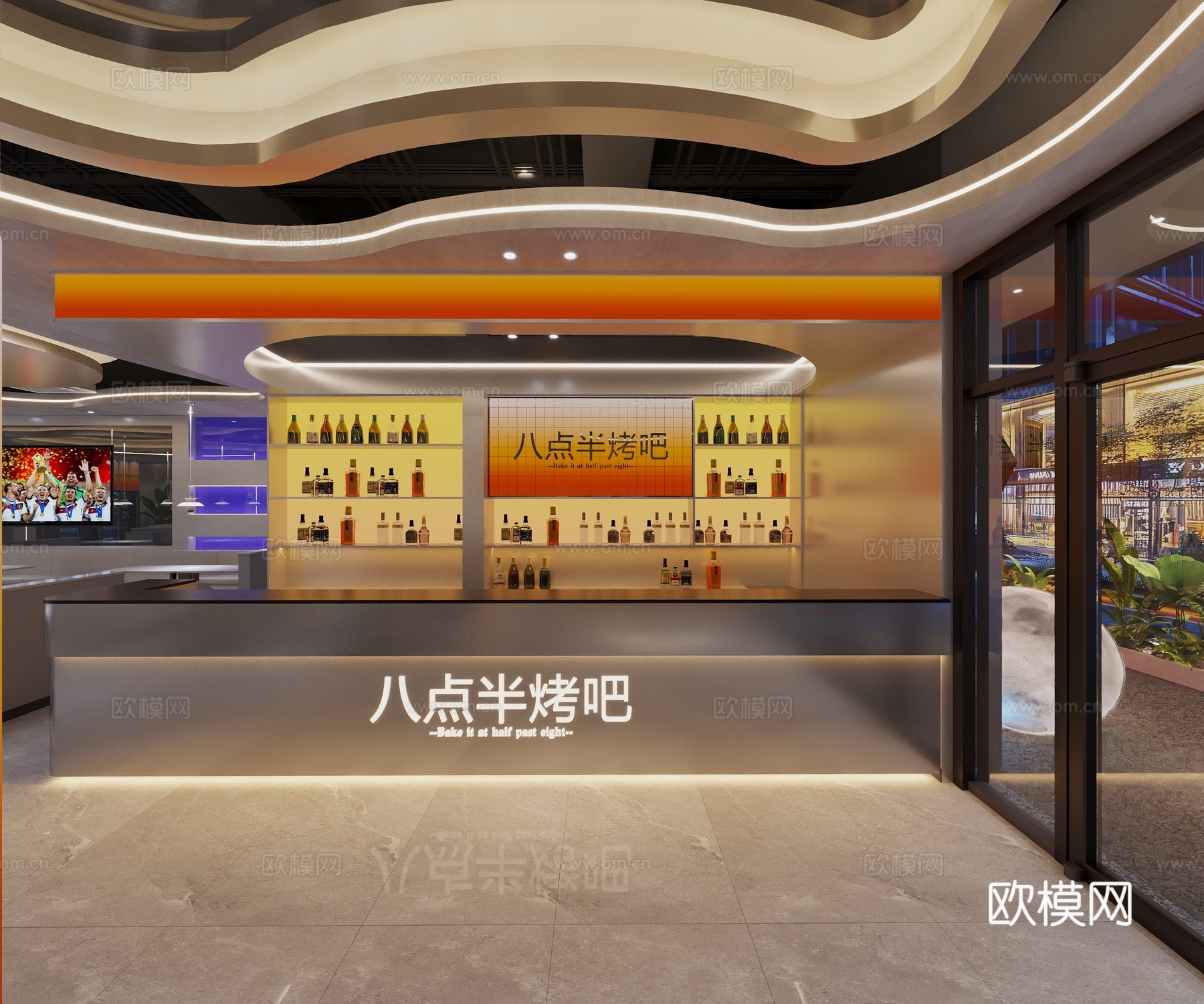 烤肉店、包厢cad施工图