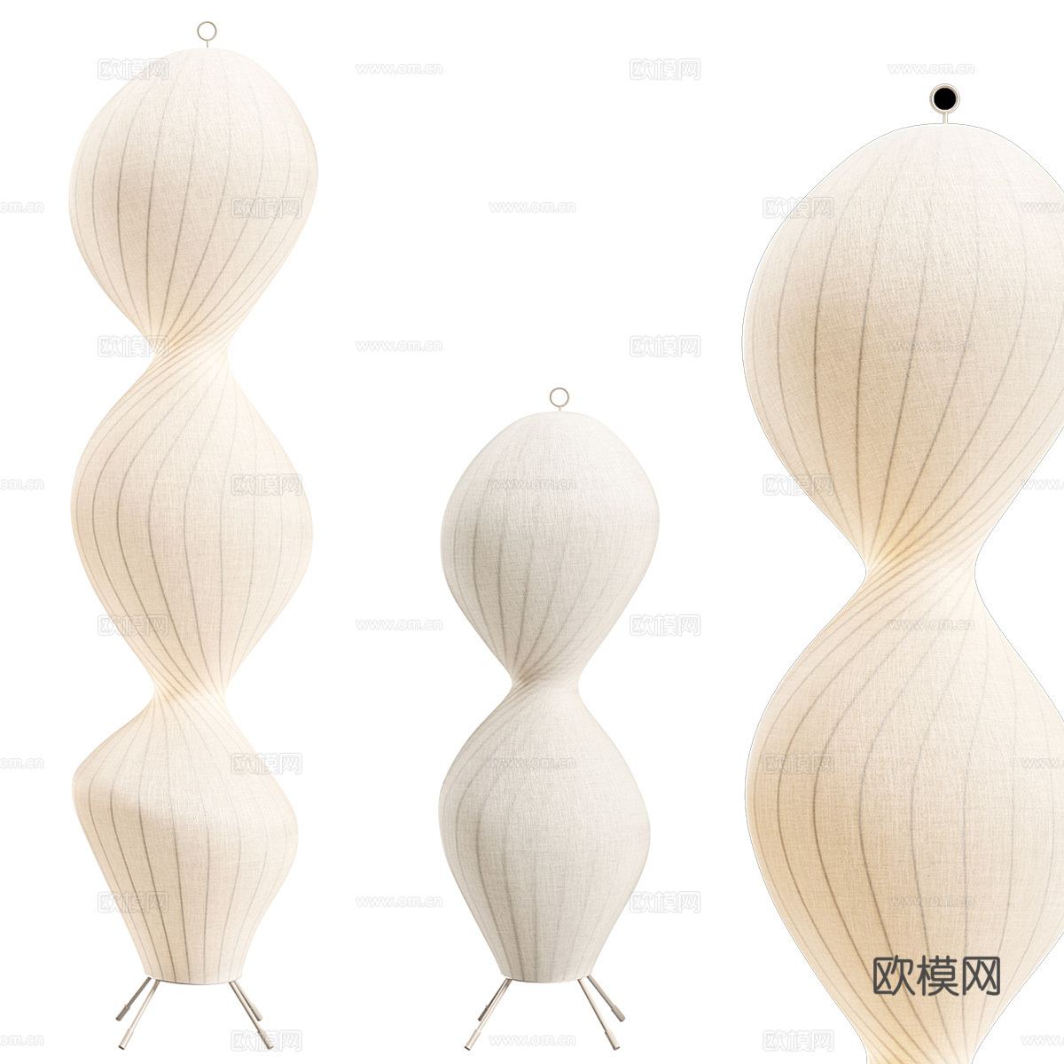 现代落地灯3d模型下载（渲染图2）