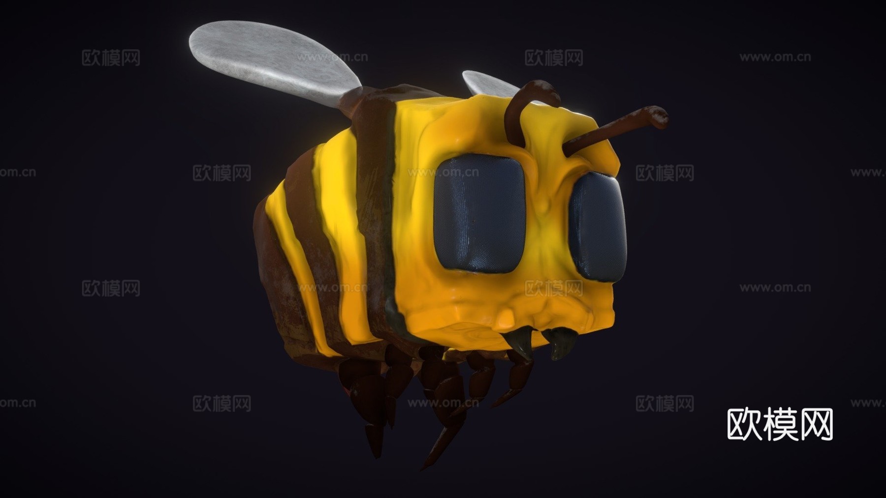 我的世界蜜蜂3d模型下载（渲染图1）