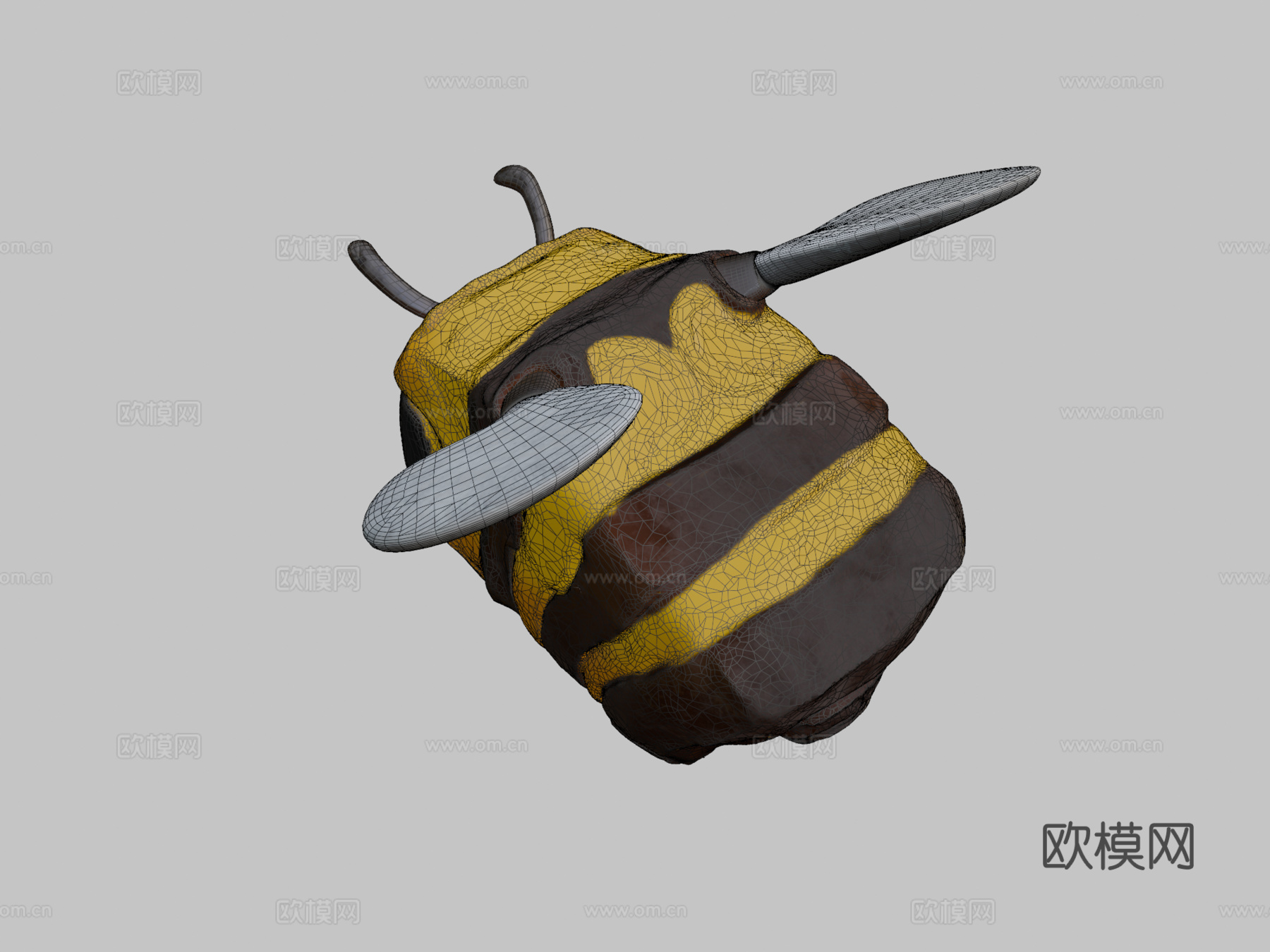 我的世界蜜蜂3d模型下载（渲染图2）