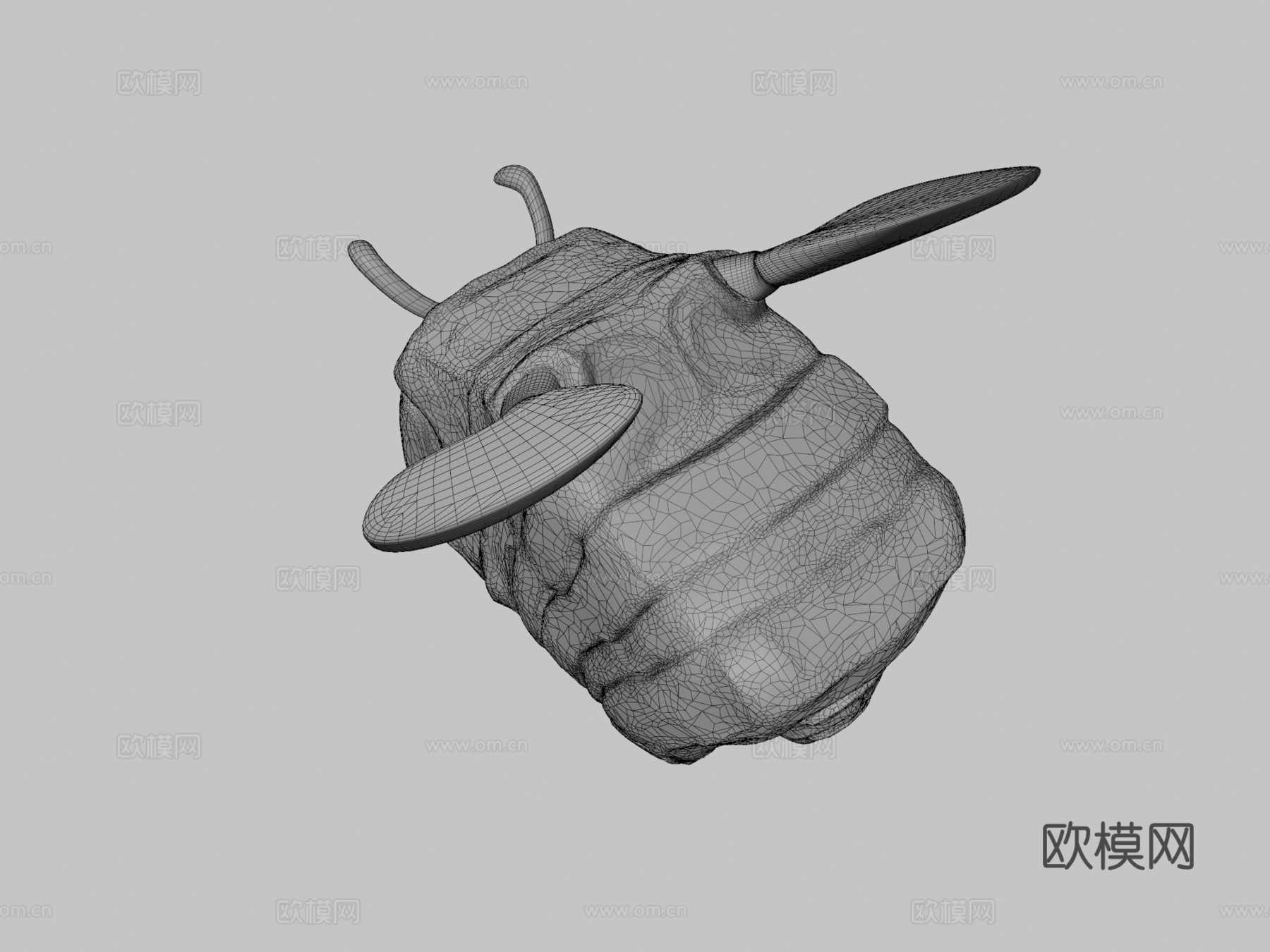 我的世界蜜蜂3d模型下载（渲染图4）