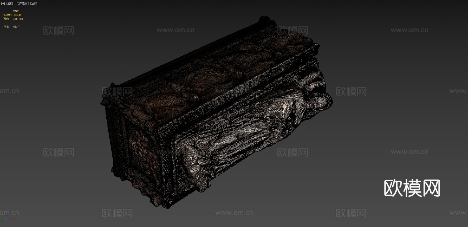 伊拉利亚·德尔卡雷托之墓3d模型下载（渲染图4）