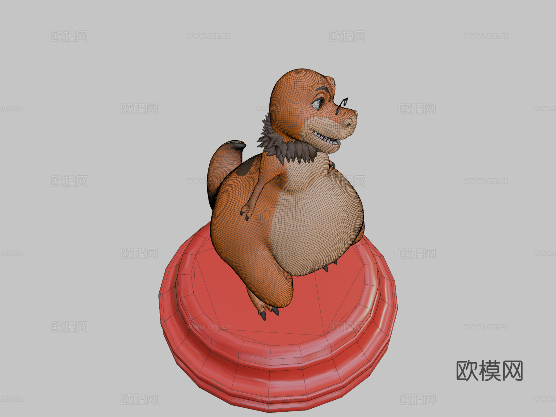 雷克斯暴龙拉尔夫3d模型下载（渲染图2）