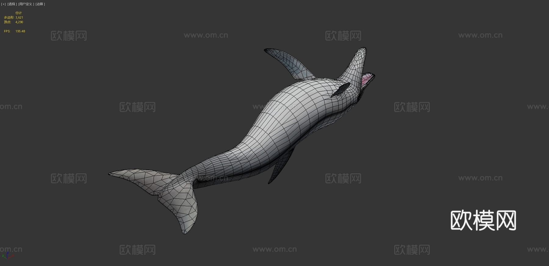 海豚3d模型下载（渲染图4）