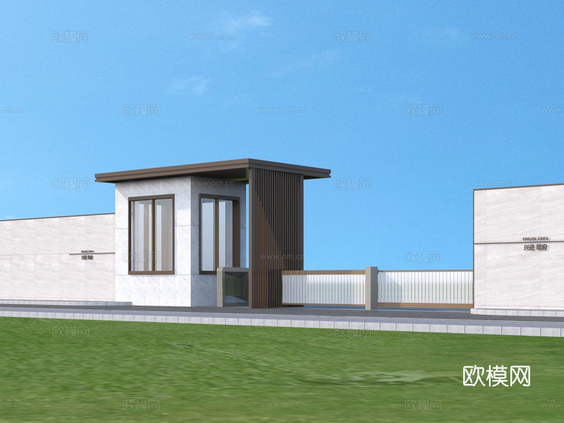 大门 入口大门 建筑3d模型下载（渲染图1）