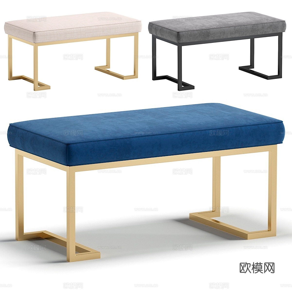 长凳 RICHMOND 由 Cazarina Interio3d模型下载