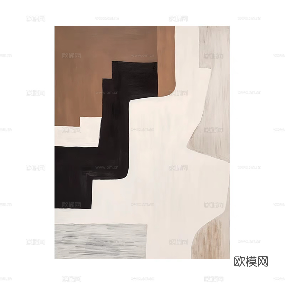 现代简约挂画 抽象组合装饰画贴图