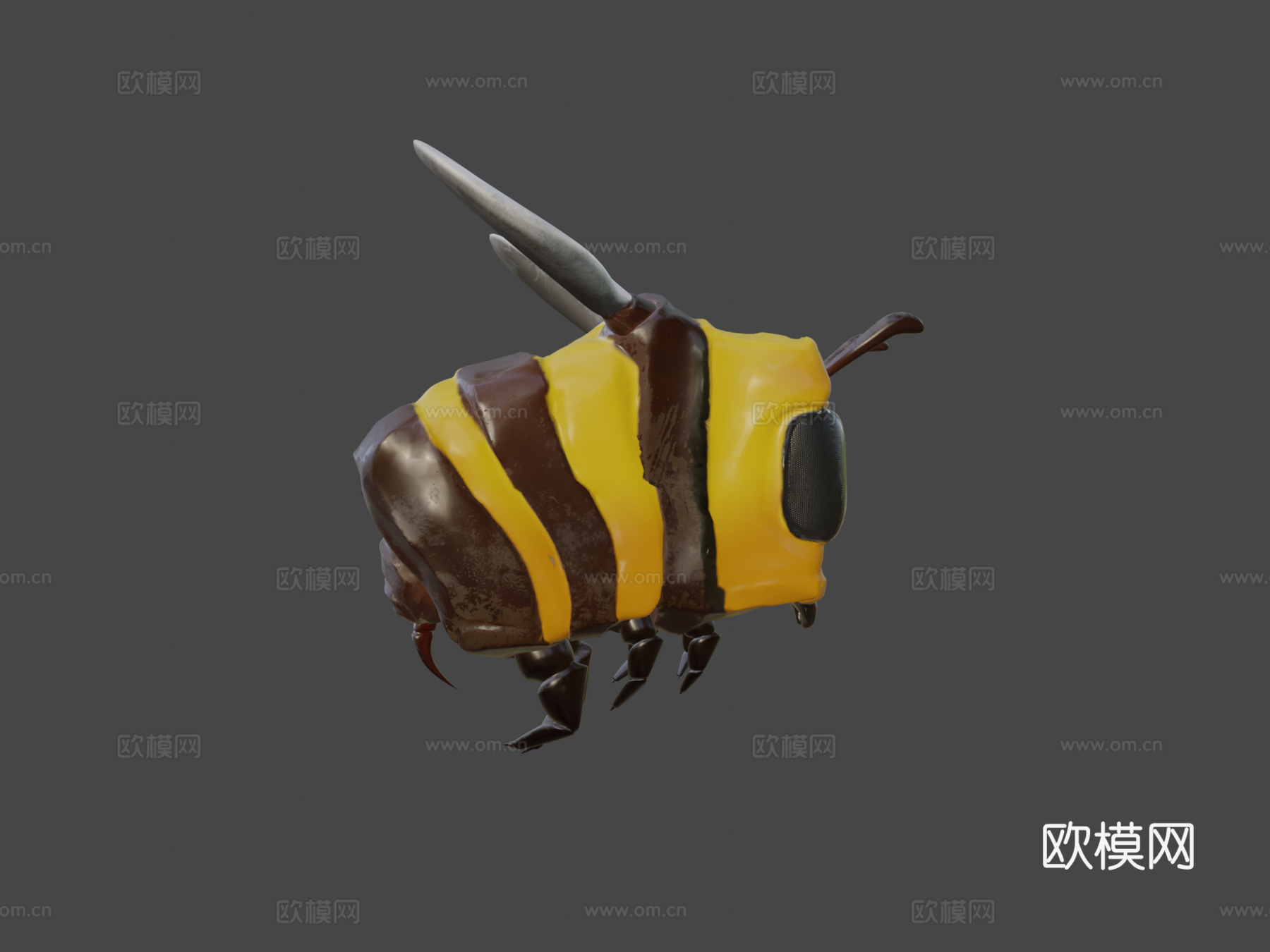 我的世界蜜蜂3d模型下载（渲染图6）