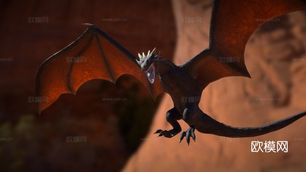 飞龙亚种-双足飞龙3d模型下载（渲染图1）