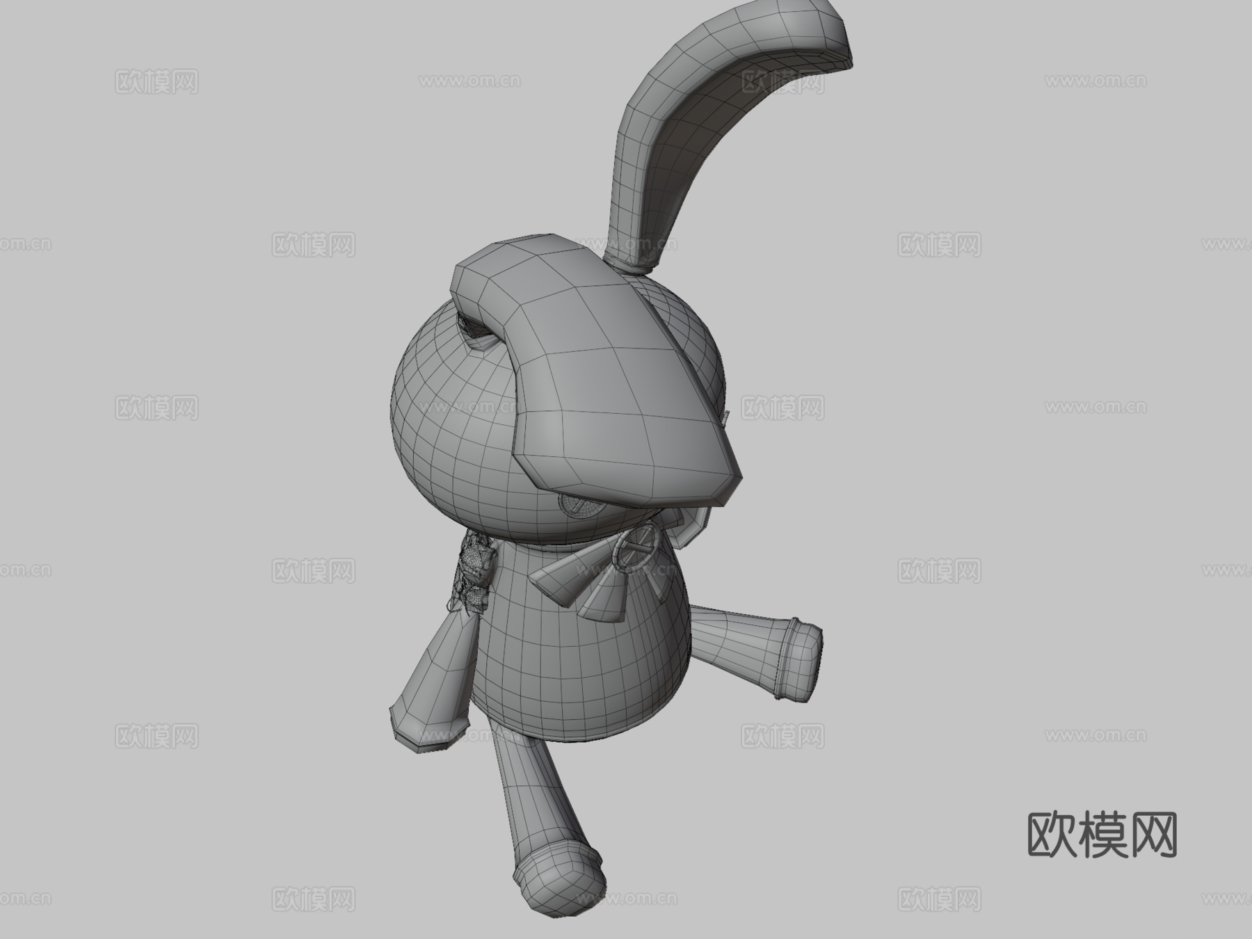 骷髅兔子毛绒玩具-可下载（胡安·加西亚·乌埃索（NekoKa3d模型下载（渲染图3）