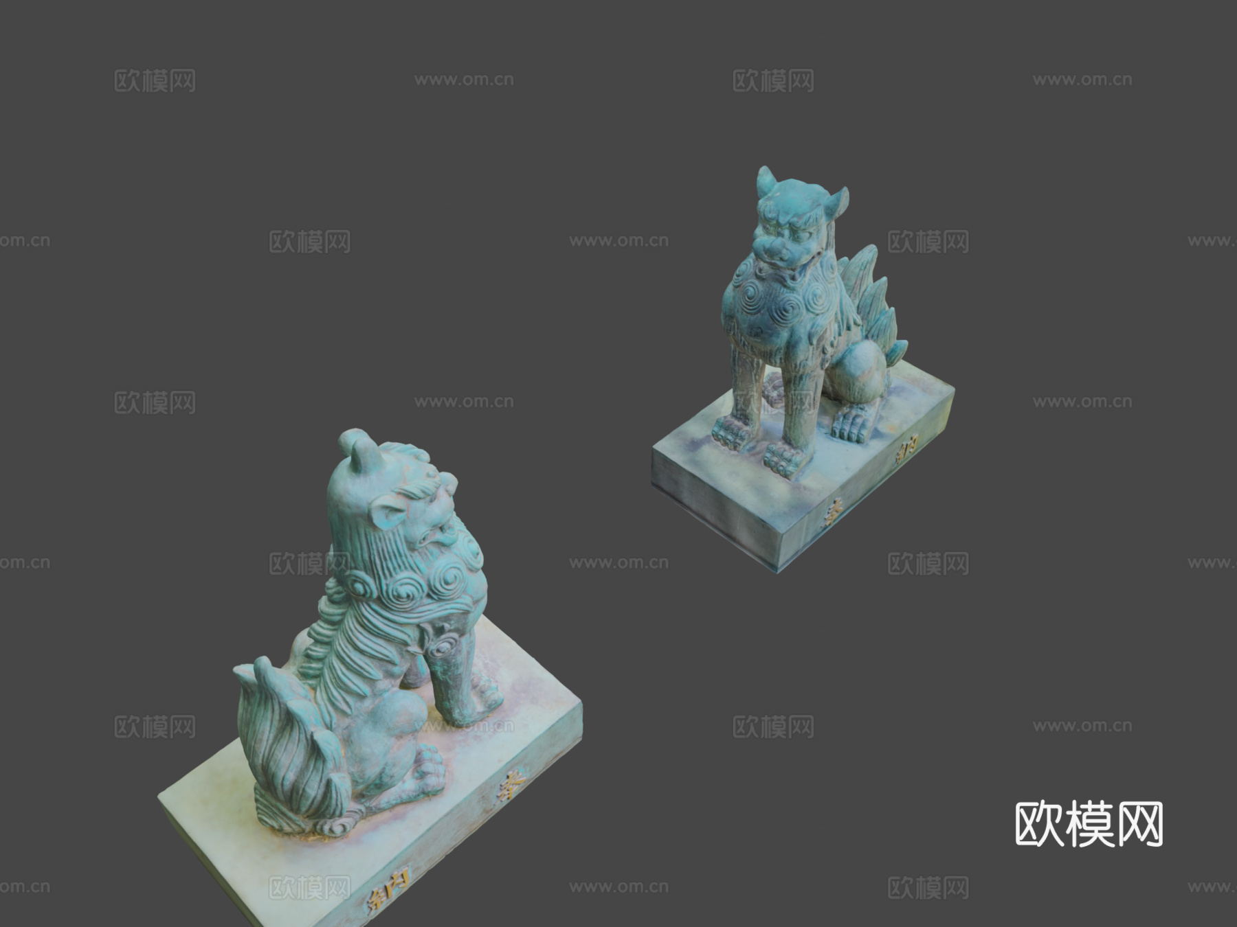 日本神社双狛犬#3(重传)3d模型下载（渲染图8）