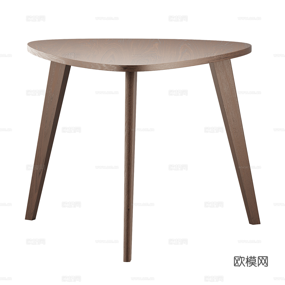 现代意式三角实木餐桌3d模型下载（渲染图5）