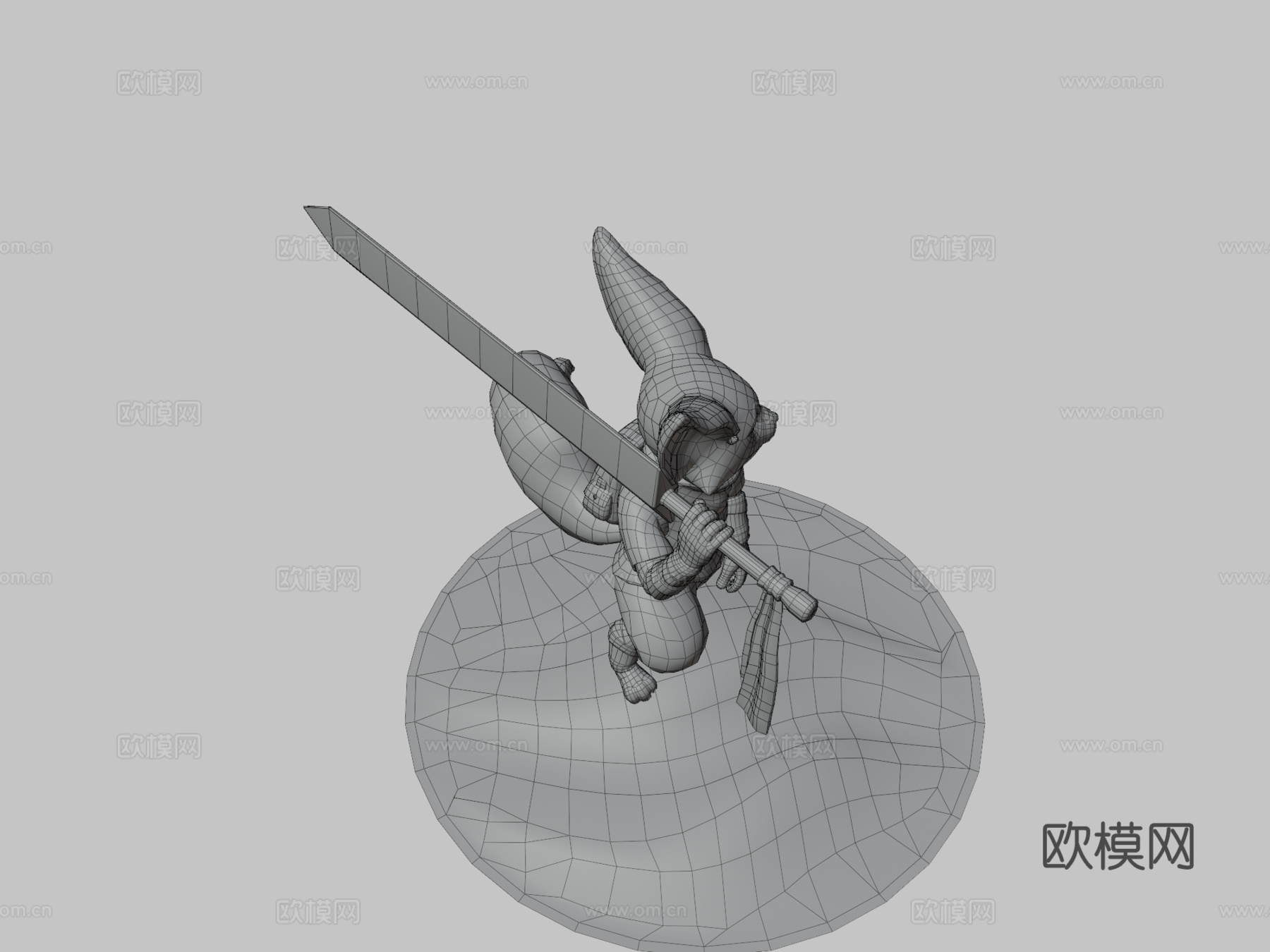 沙漠狐冒险家-风格化生物3d模型下载（渲染图3）