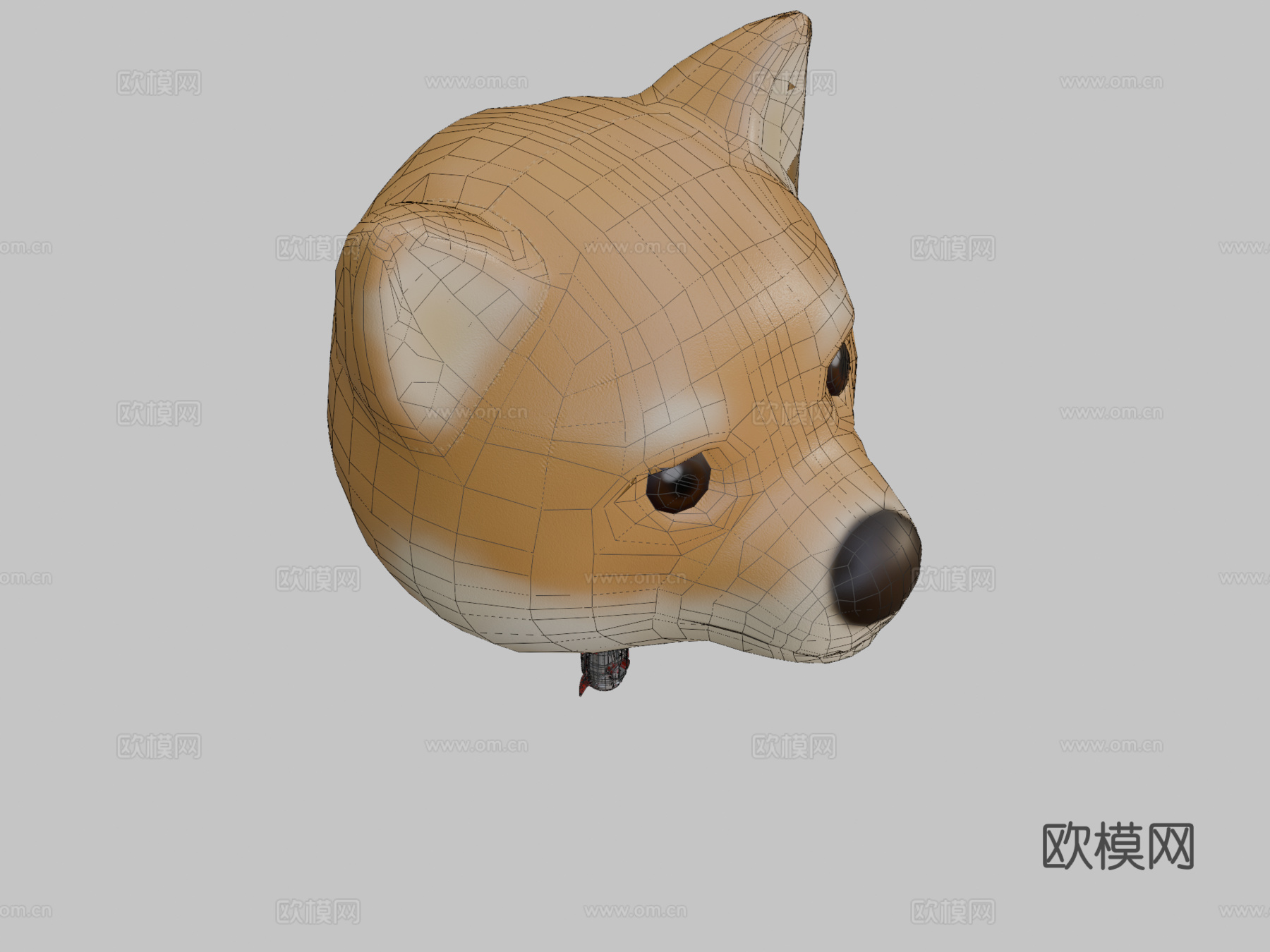 登月狗狗热气球3d模型下载（渲染图2）