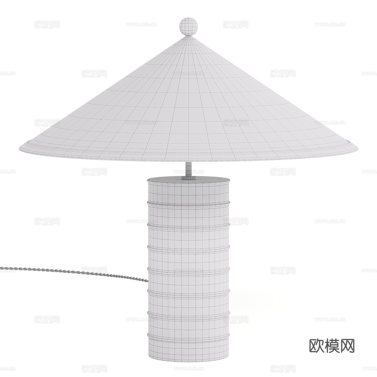 现代弗朗西斯台灯3d模型下载（渲染图3）