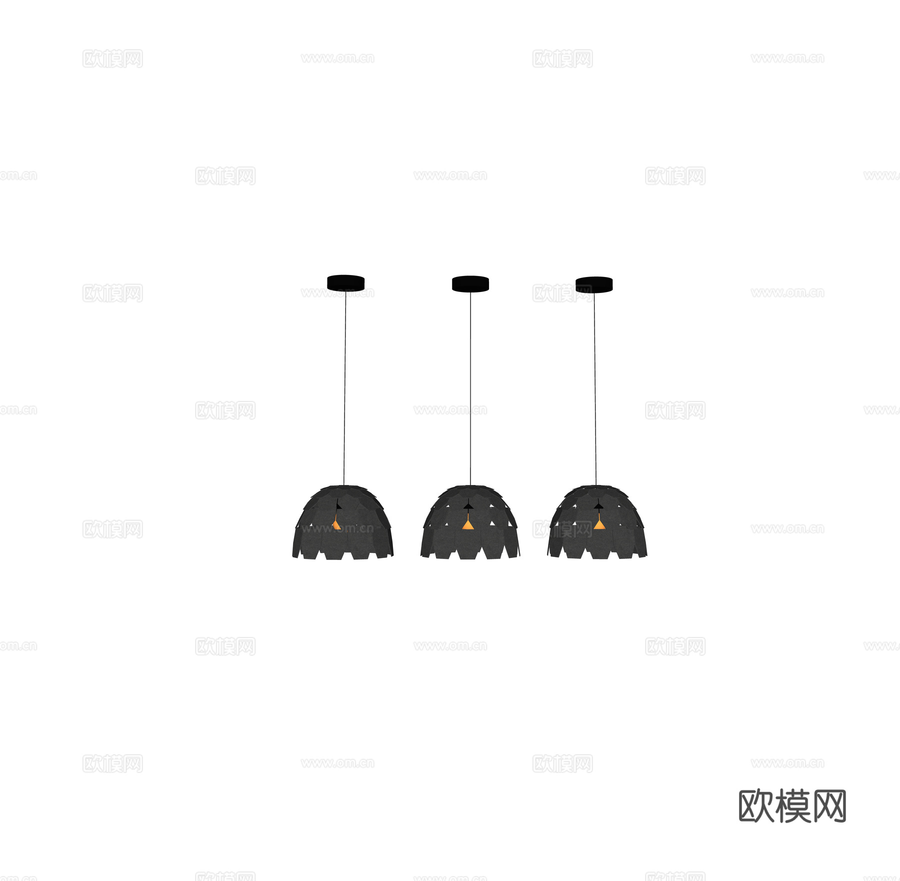 现代吊灯su模型