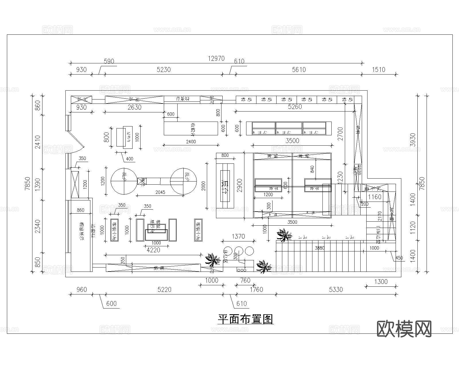 母婴店CAD平面cad施工图