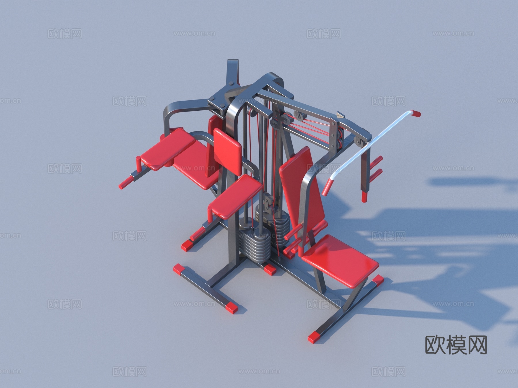 健身器材 运动器材3d模型下载