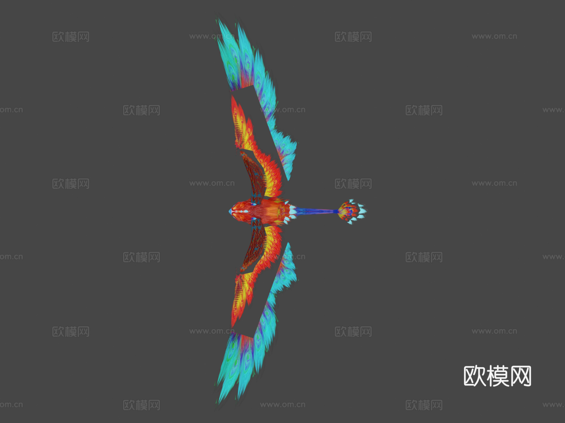狮鹫凤凰制作中3d模型下载（渲染图8）