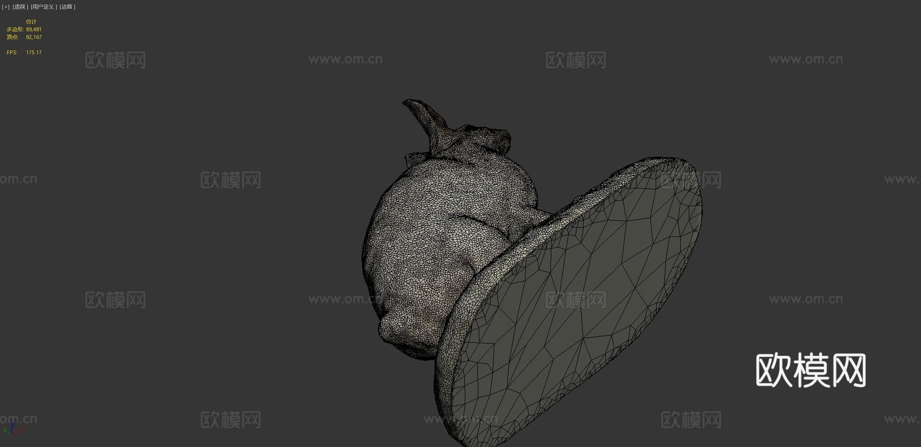 NSMT-M_32036雪鞋野兔（标本）3d模型下载（渲染图4）