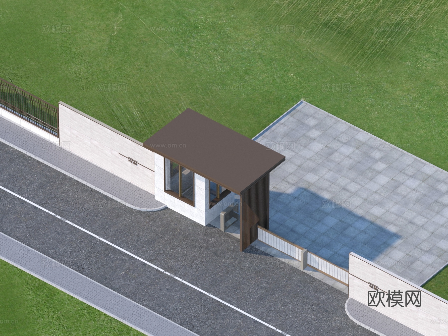 大门 入口大门 建筑3d模型下载（渲染图2）