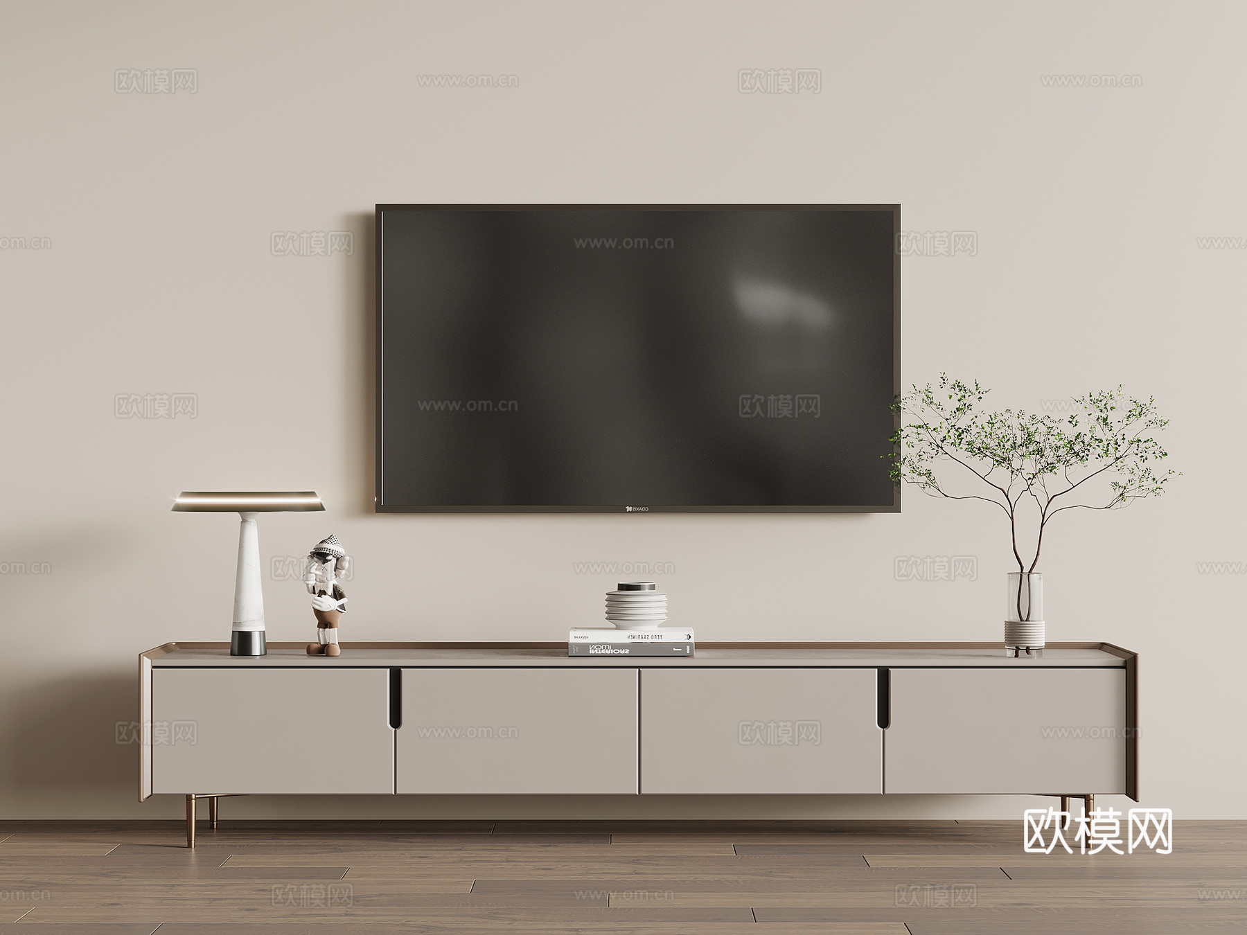 现代简约电视柜su模型