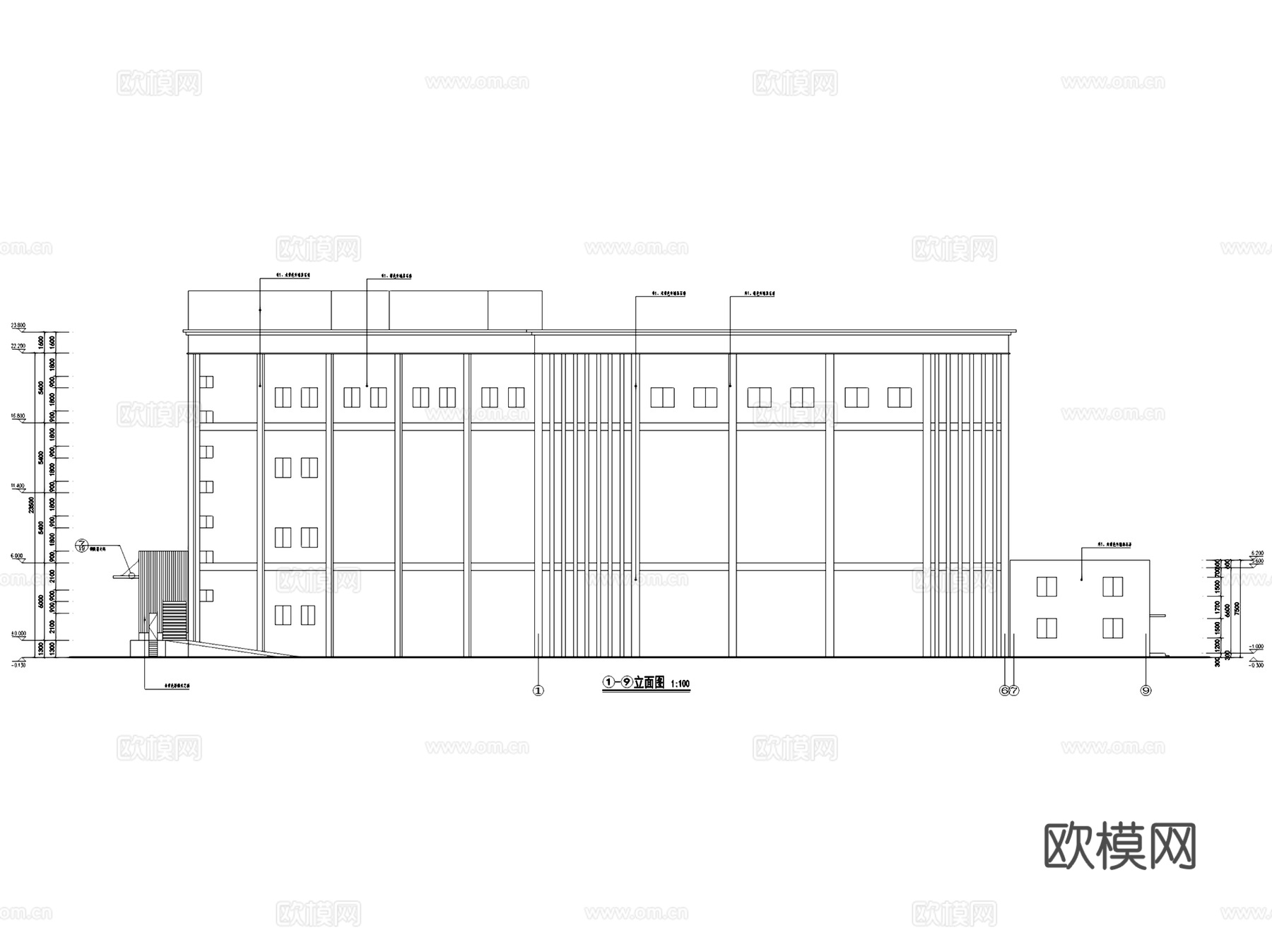 金沙农产品冷链体系高低温冷库建筑CAD施工图全套cad施工图