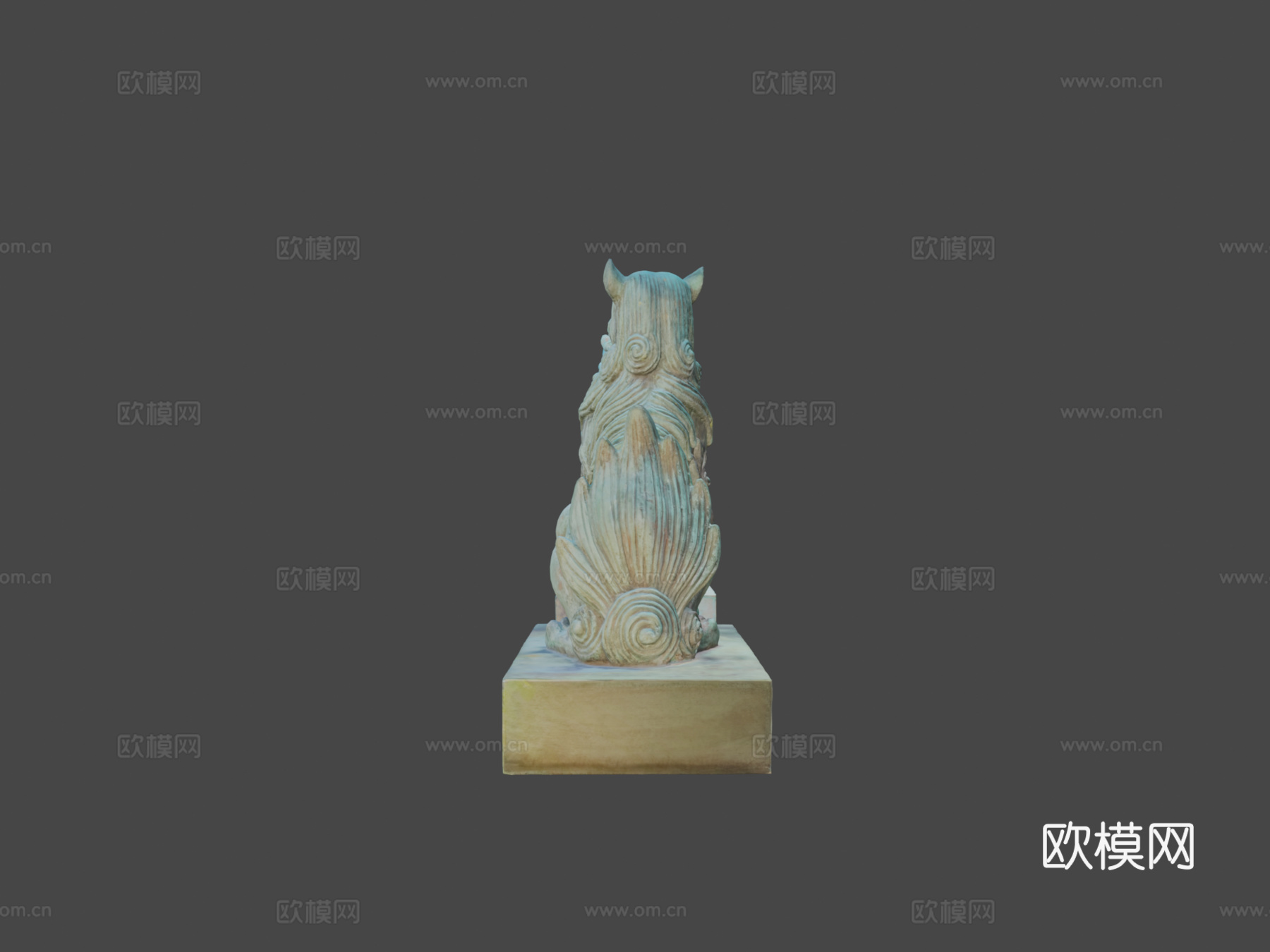 日本神社双狛犬#3(重传)3d模型下载（渲染图6）