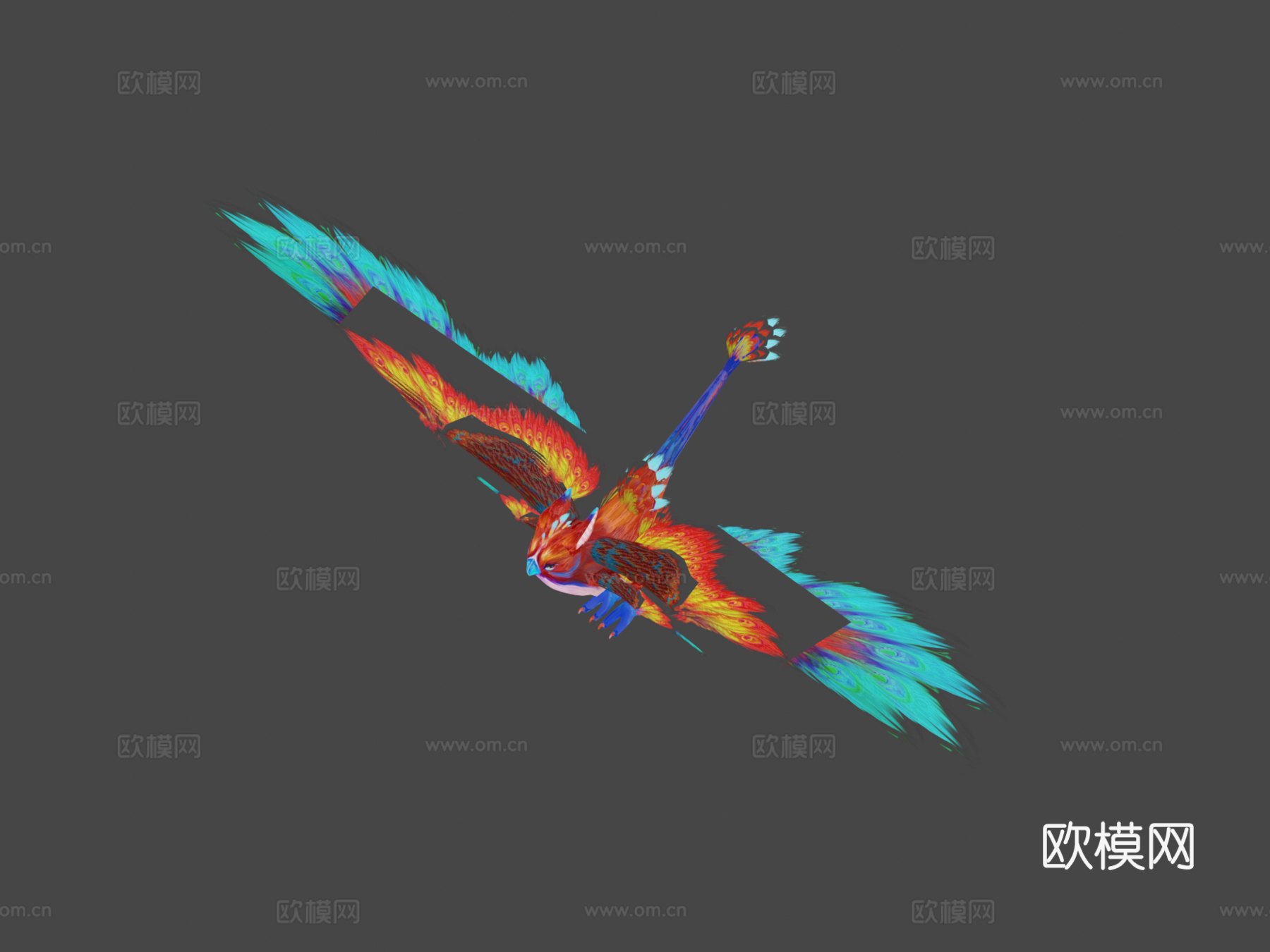 狮鹫凤凰制作中3d模型下载（渲染图7）