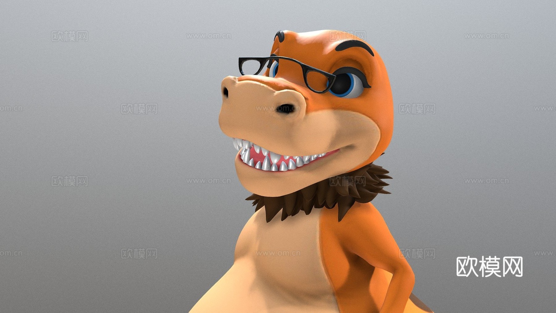 雷克斯暴龙拉尔夫3d模型下载（渲染图1）