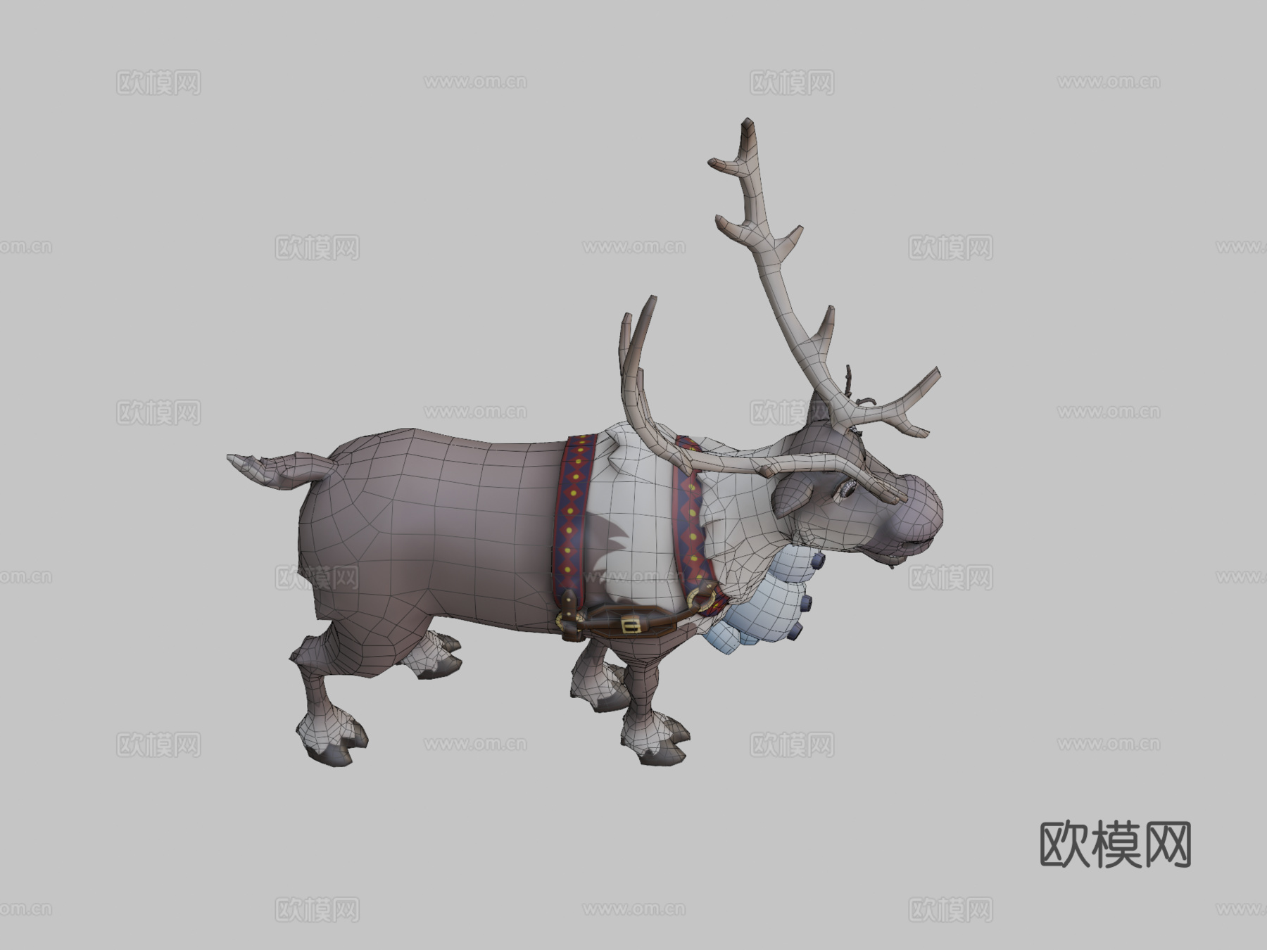 斯文与奥拉夫-迪士尼奇妙世界3d模型下载（渲染图2）