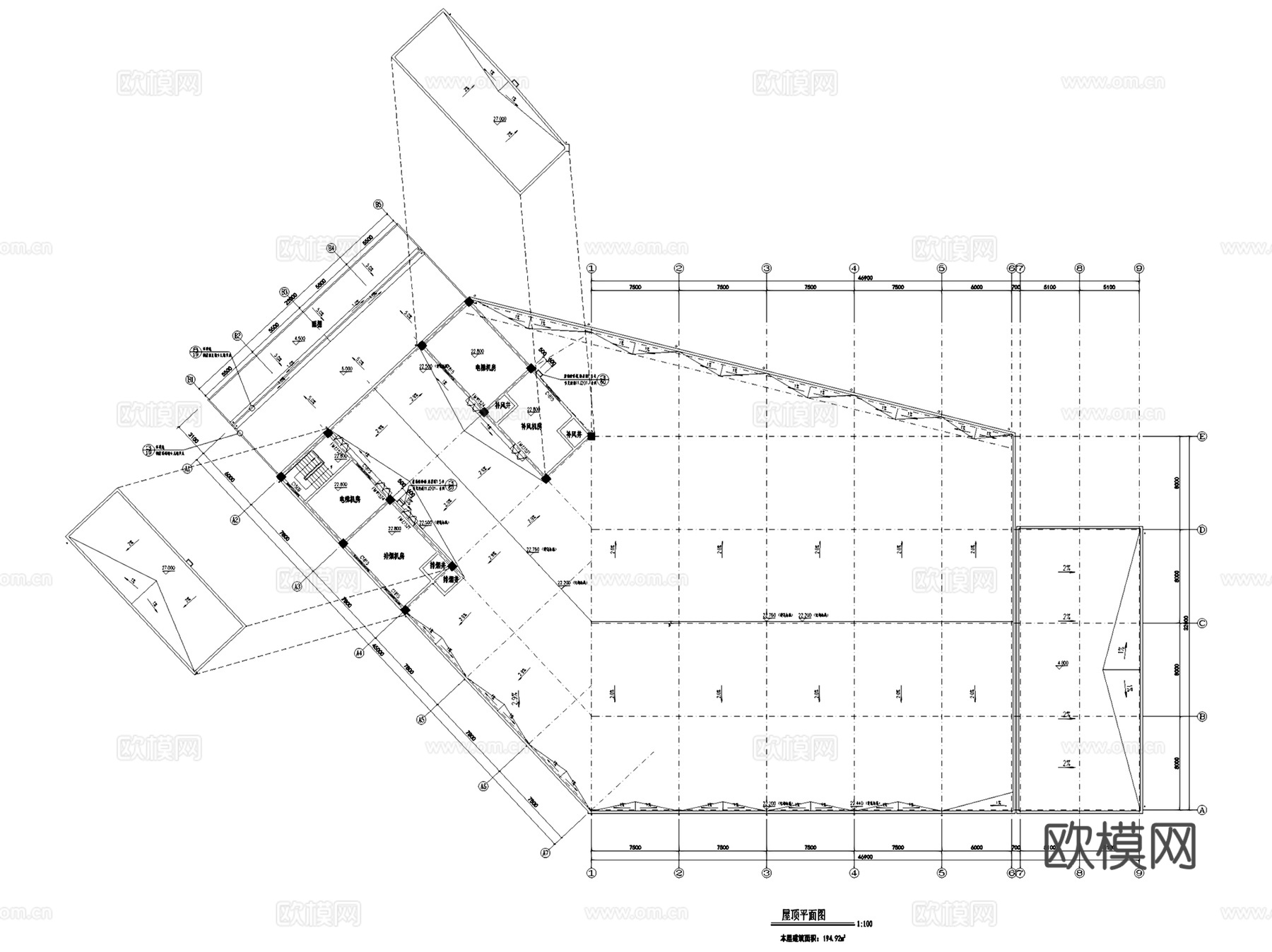 金沙农产品冷链体系高低温冷库建筑CAD施工图全套cad施工图