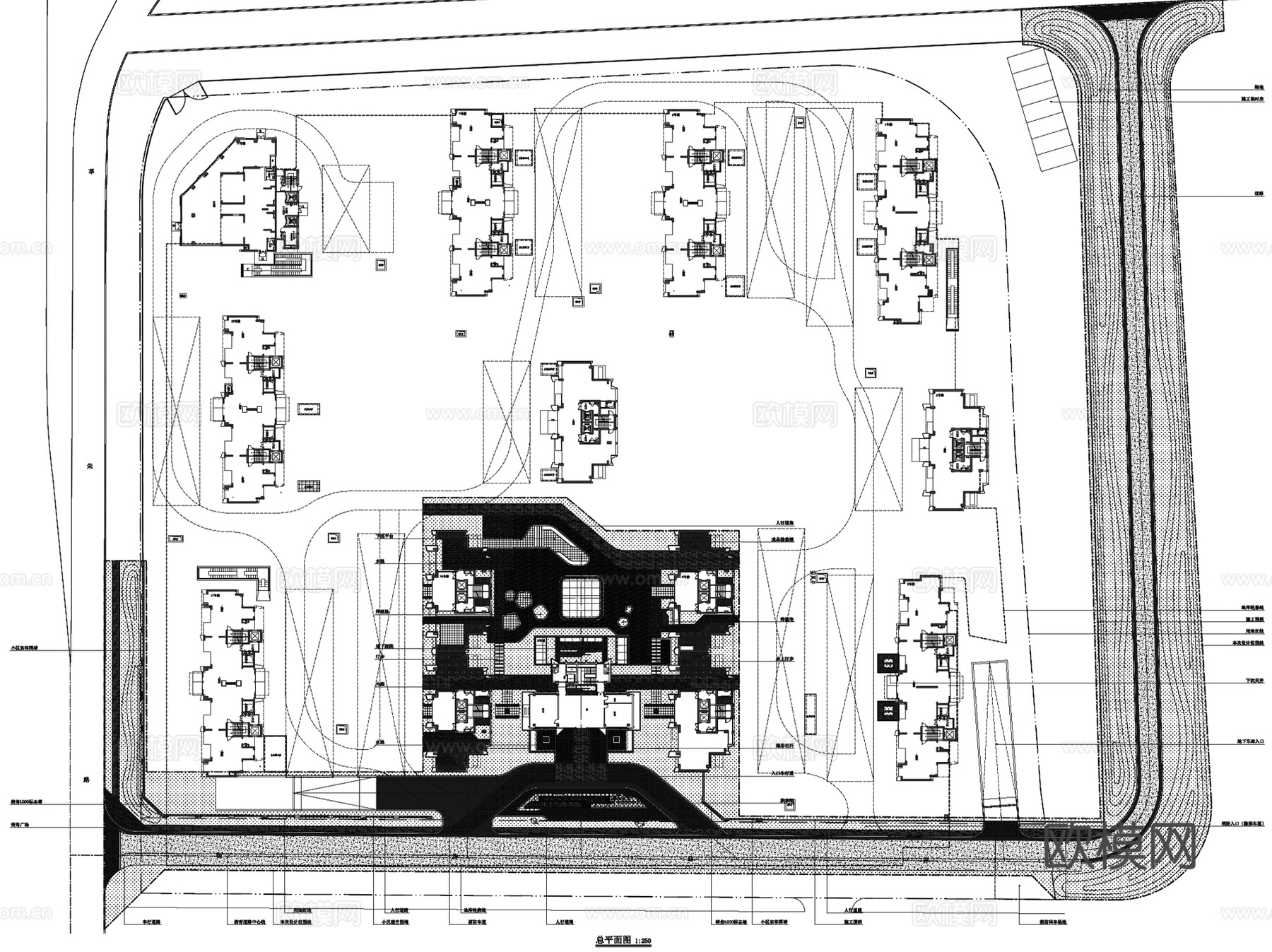 金辉上海莘庄天萃海上铭著展示区景观CAD施工图全套+文本cad施工图