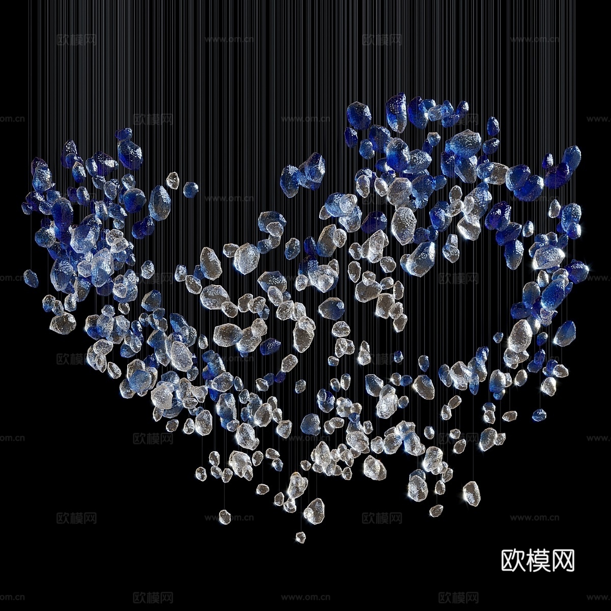 悬挂式组合小行星 - Vargov® 设计3d模型