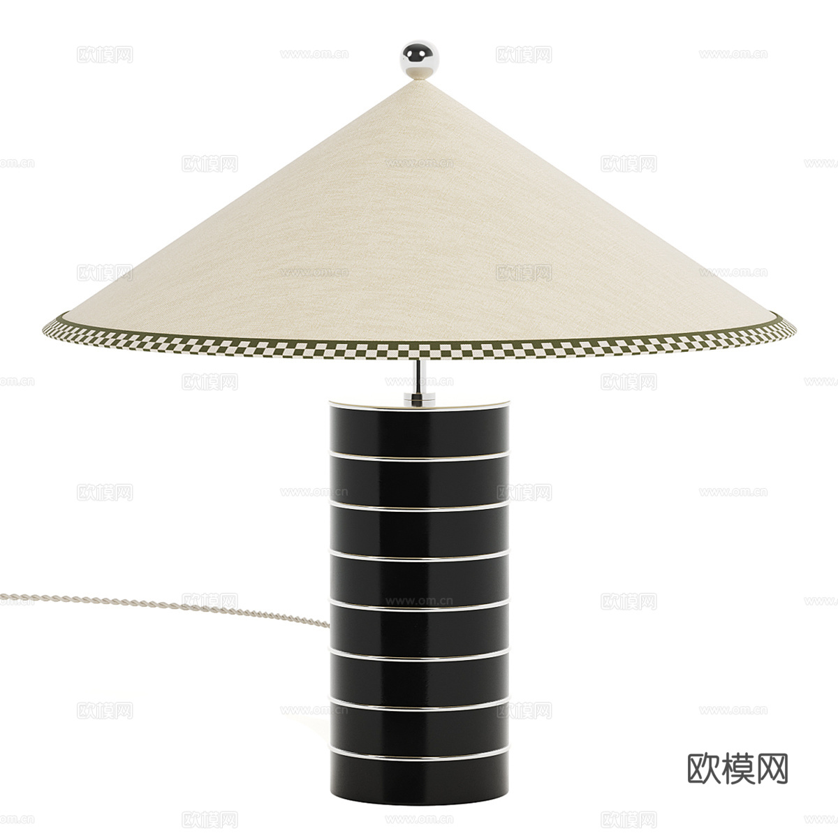 现代弗朗西斯台灯3d模型下载（渲染图2）