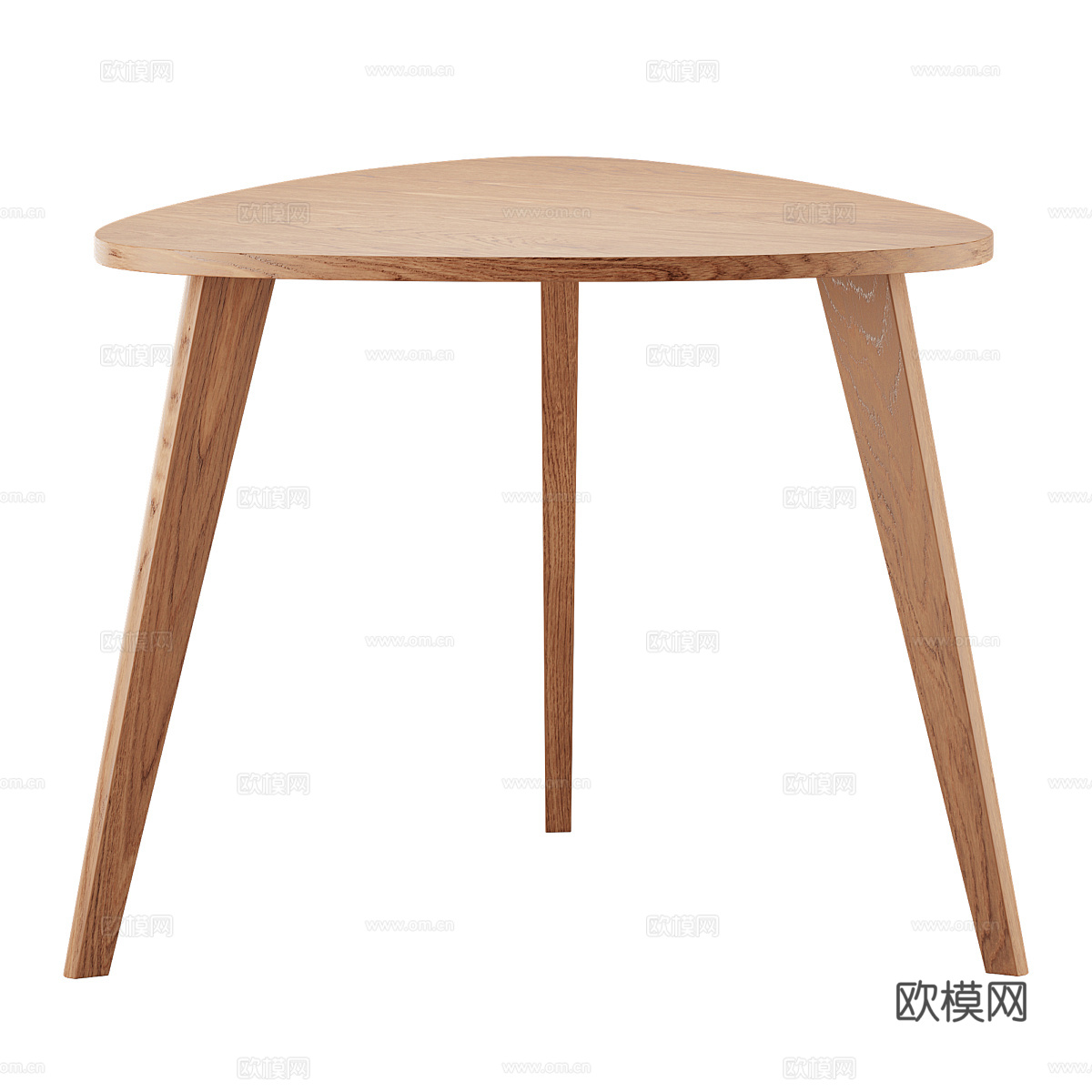 现代意式三角实木餐桌3d模型下载（渲染图2）