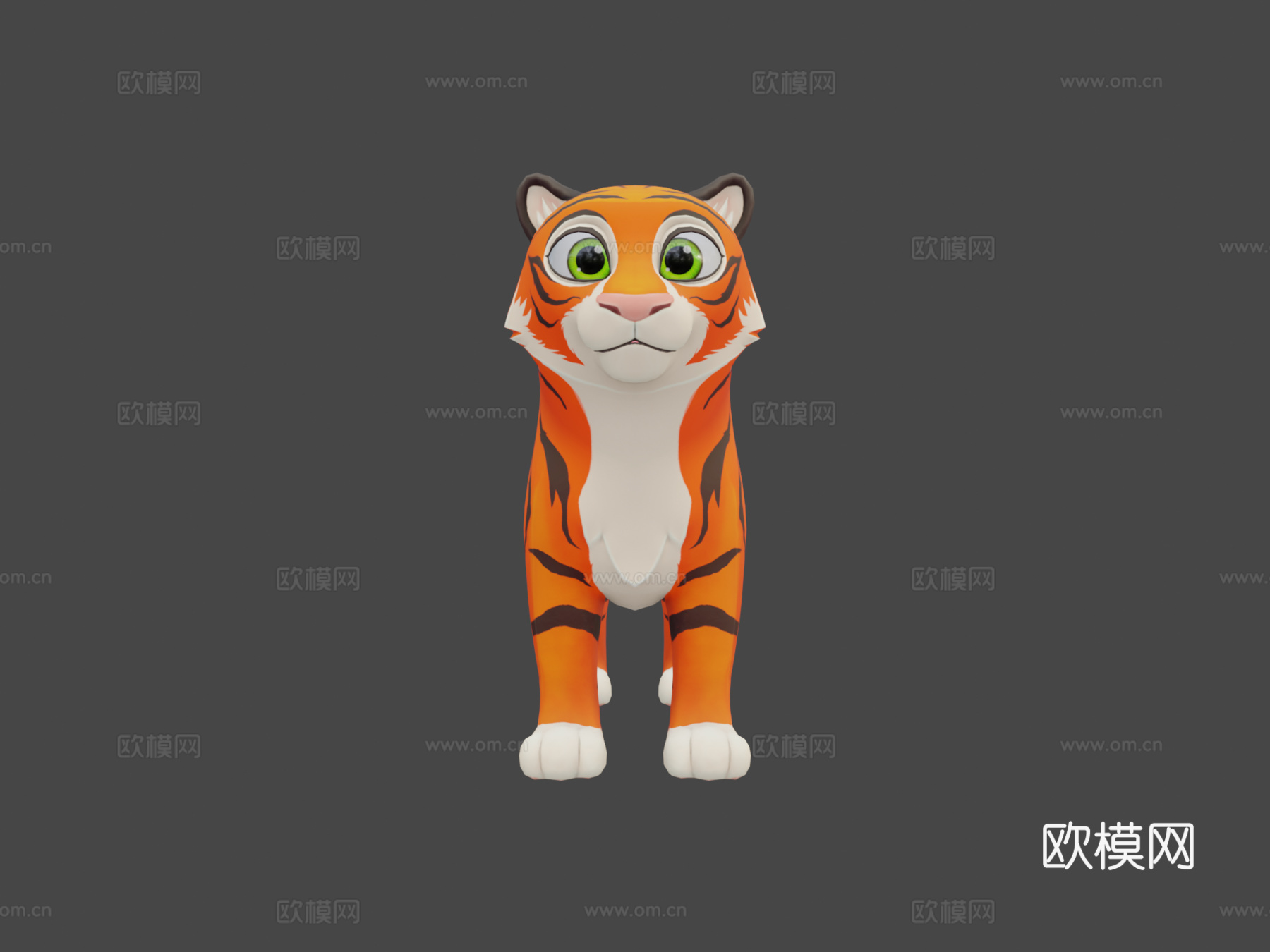 老虎3d模型下载（渲染图5）