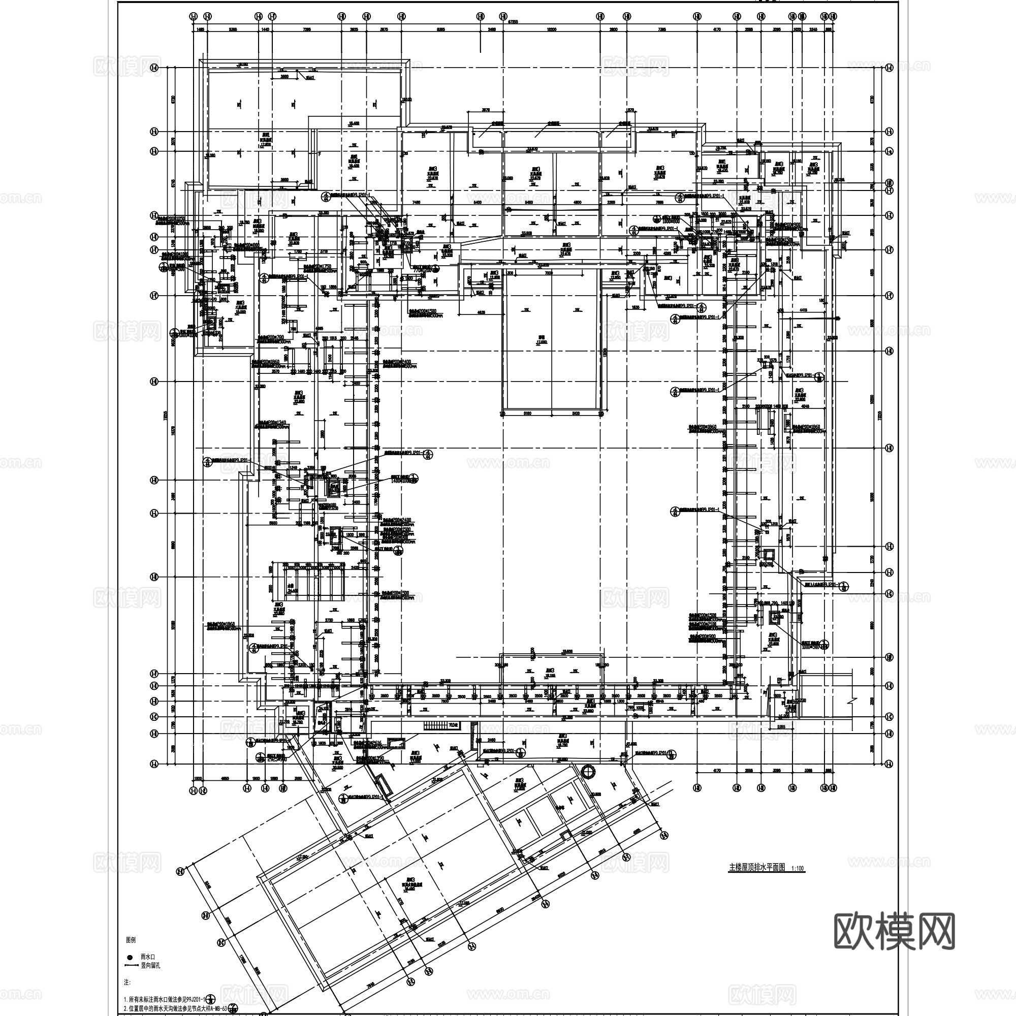 拉萨瑞吉假日酒店建筑CAD施工图全套cad施工图