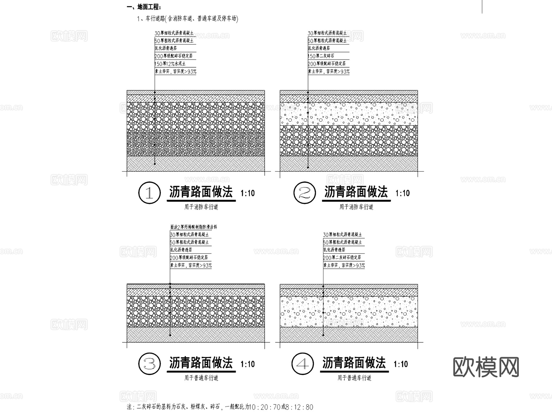 景观基本构造做法大样详图CAD施工图集 8套cad施工图