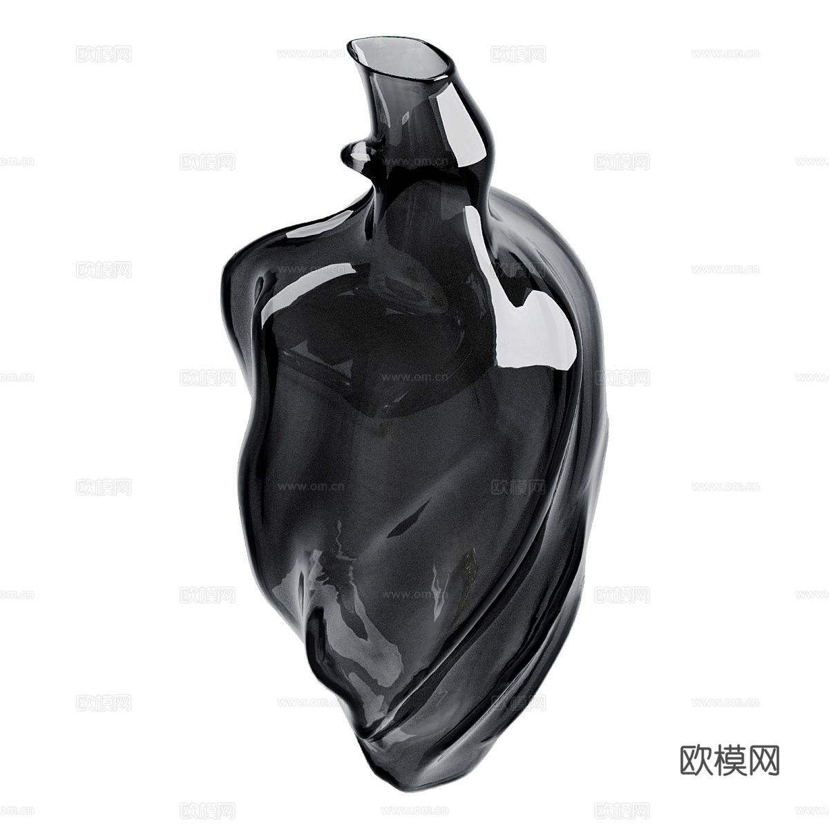 现代陶罐器皿花瓶组合3d模型下载（渲染图2）